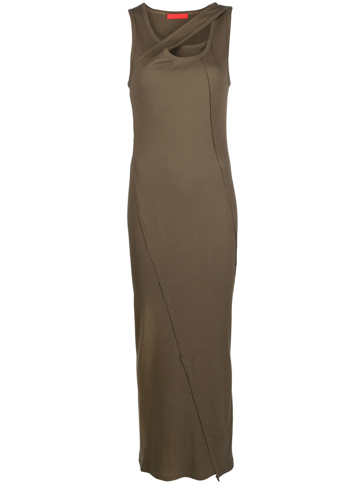 Locker ribbed-knit dress