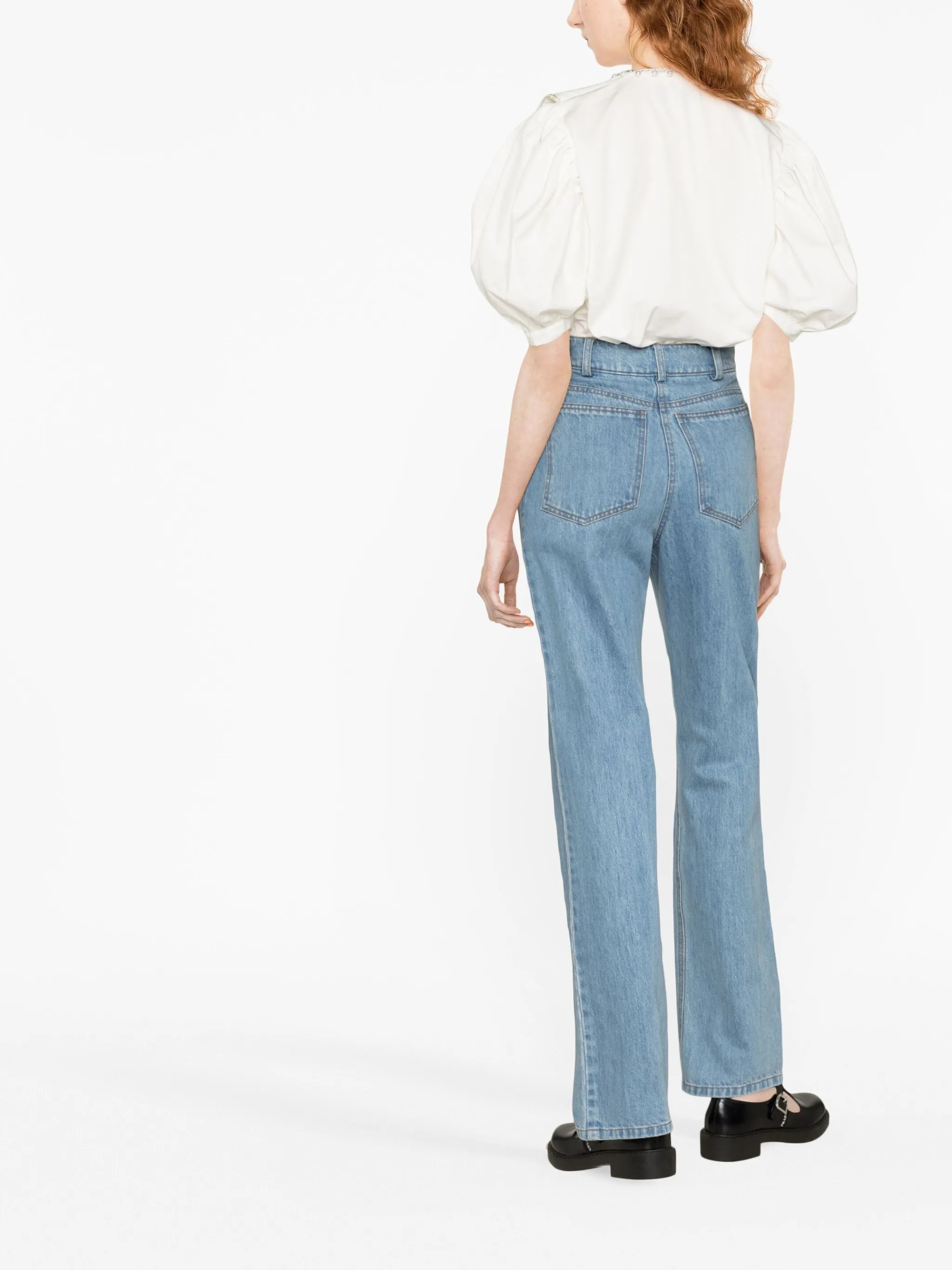 crystal-embellished cropped shirt