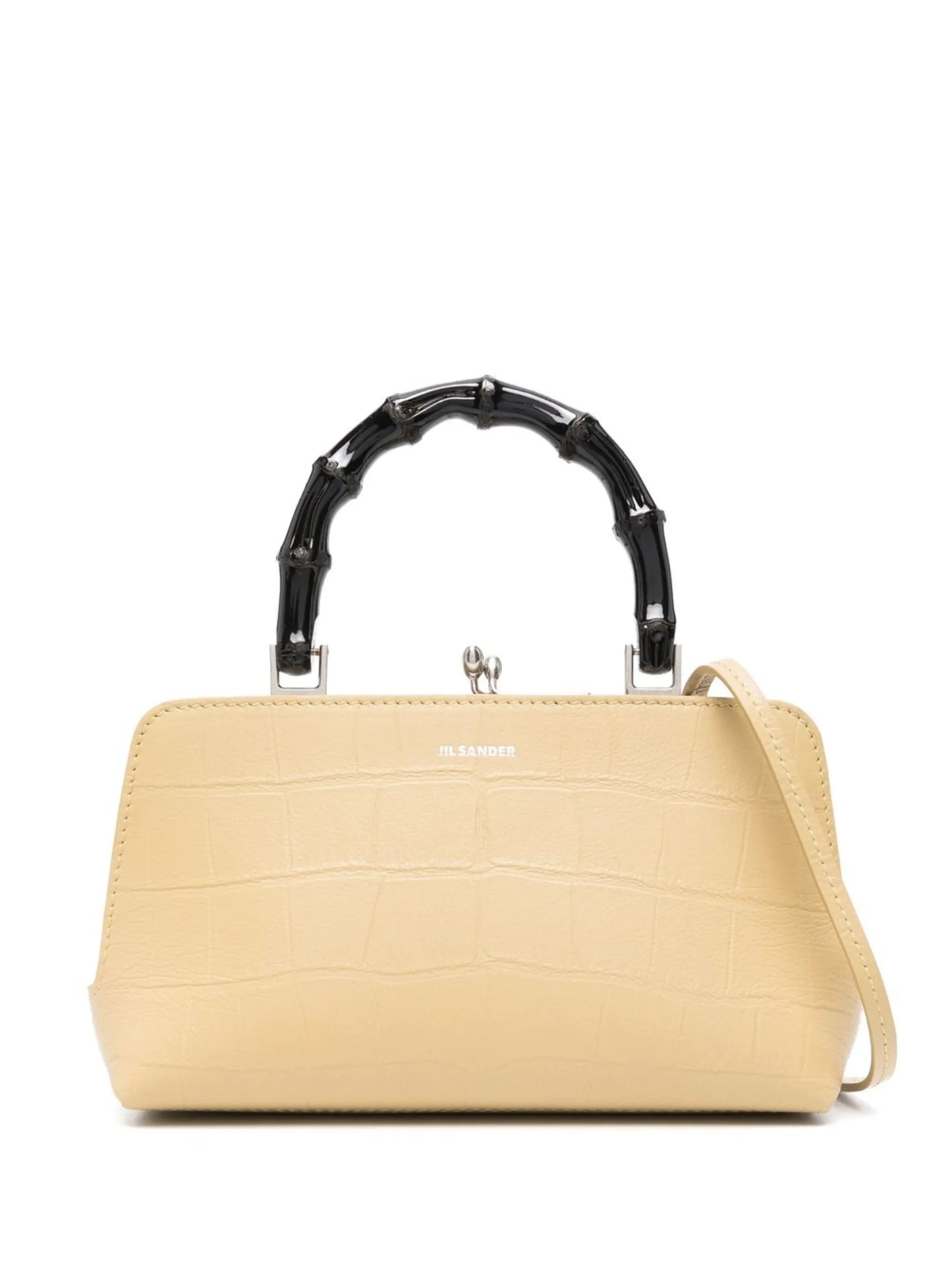 crocodile-embossed  cross-body bag