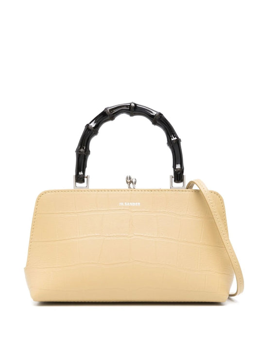crocodile-embossed  cross-body bag