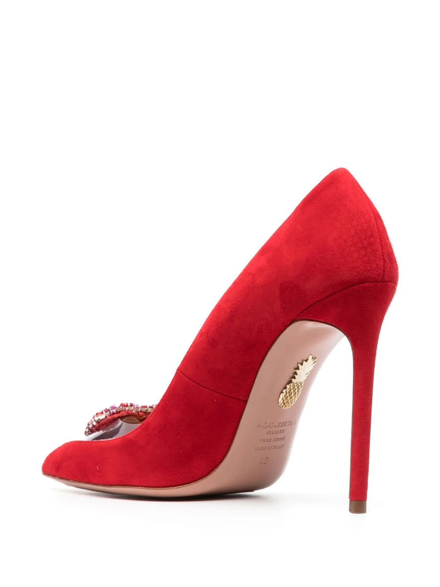 Love Me 105mm crystal-heart pumps