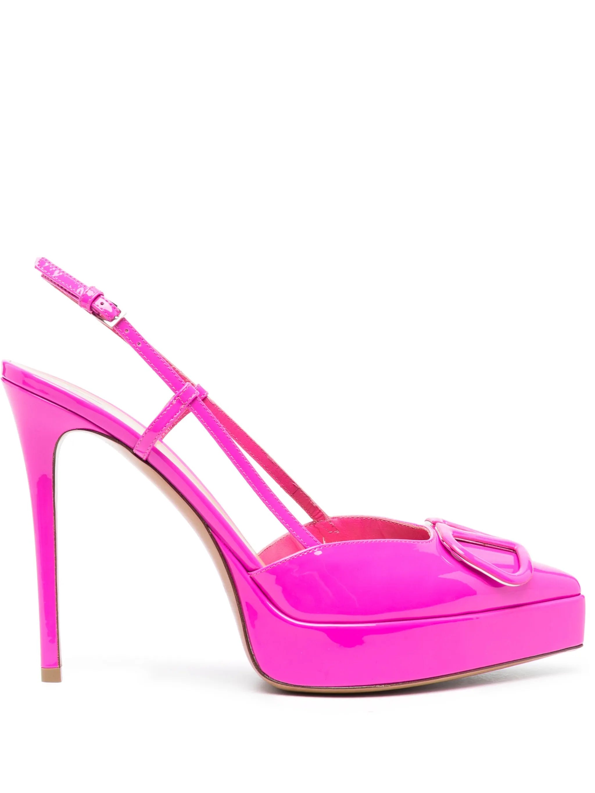 VLogo 120mm patent-finish pumps