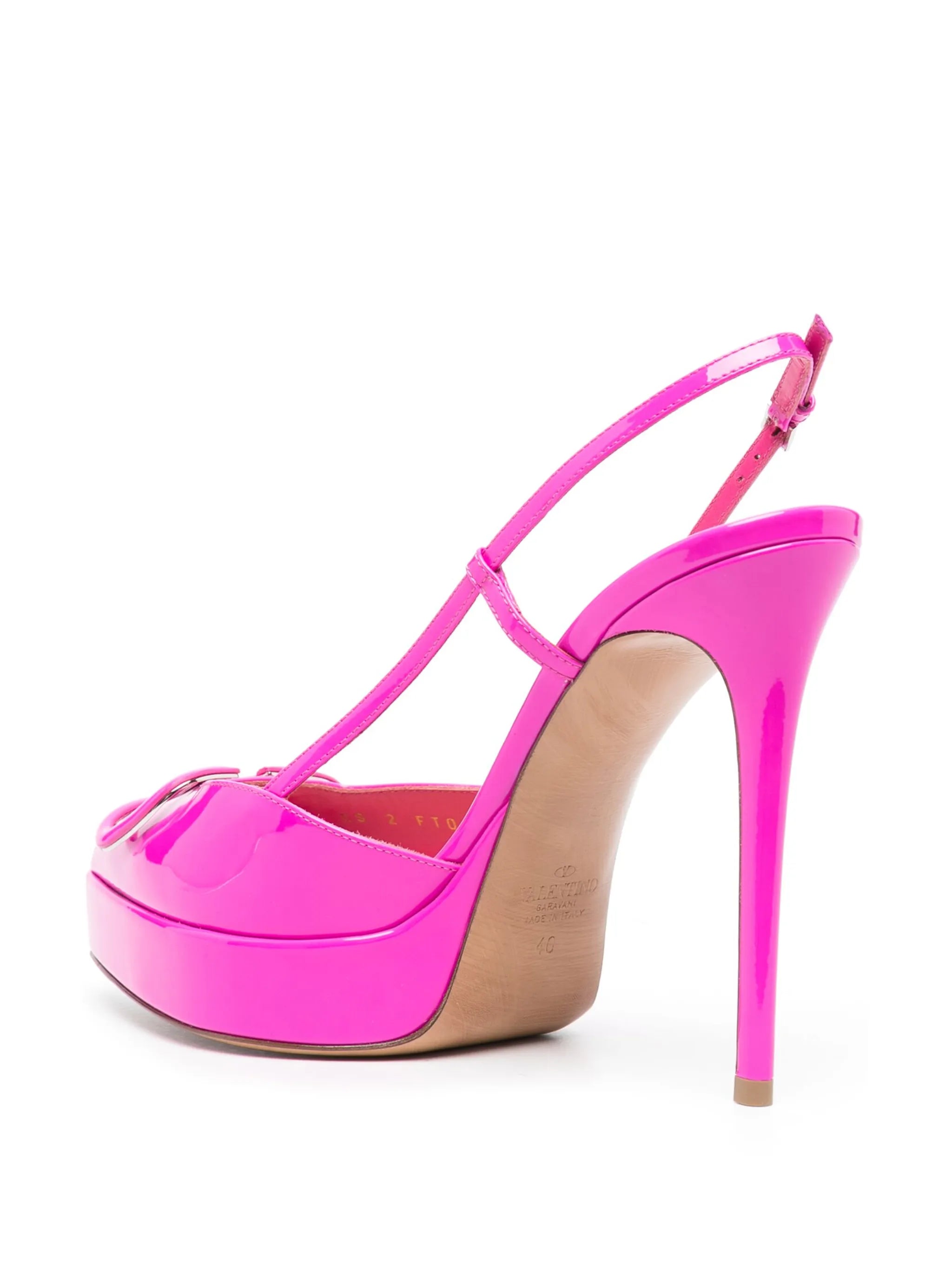 VLogo 120mm patent-finish pumps