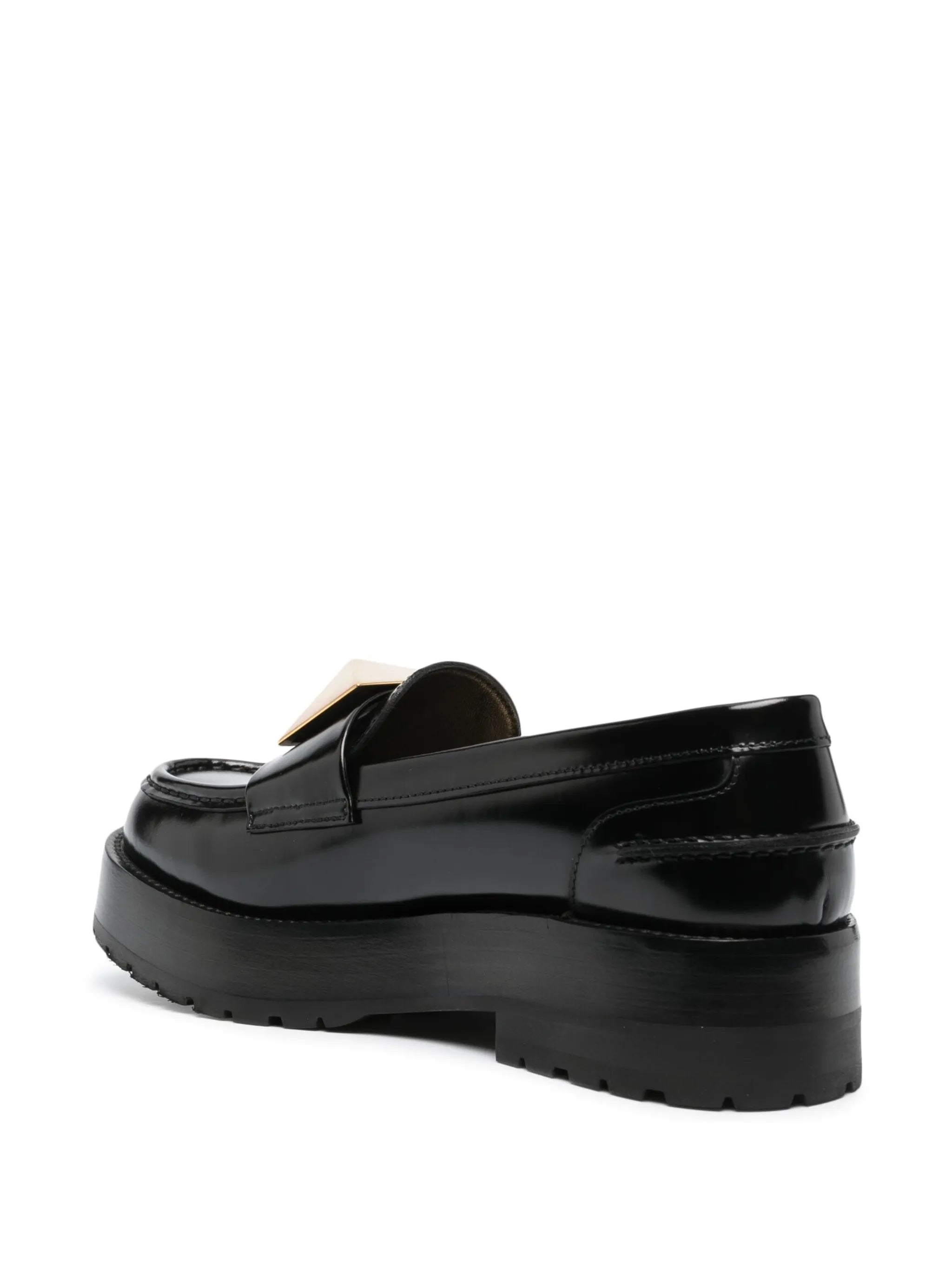 Rockstud platform loafers