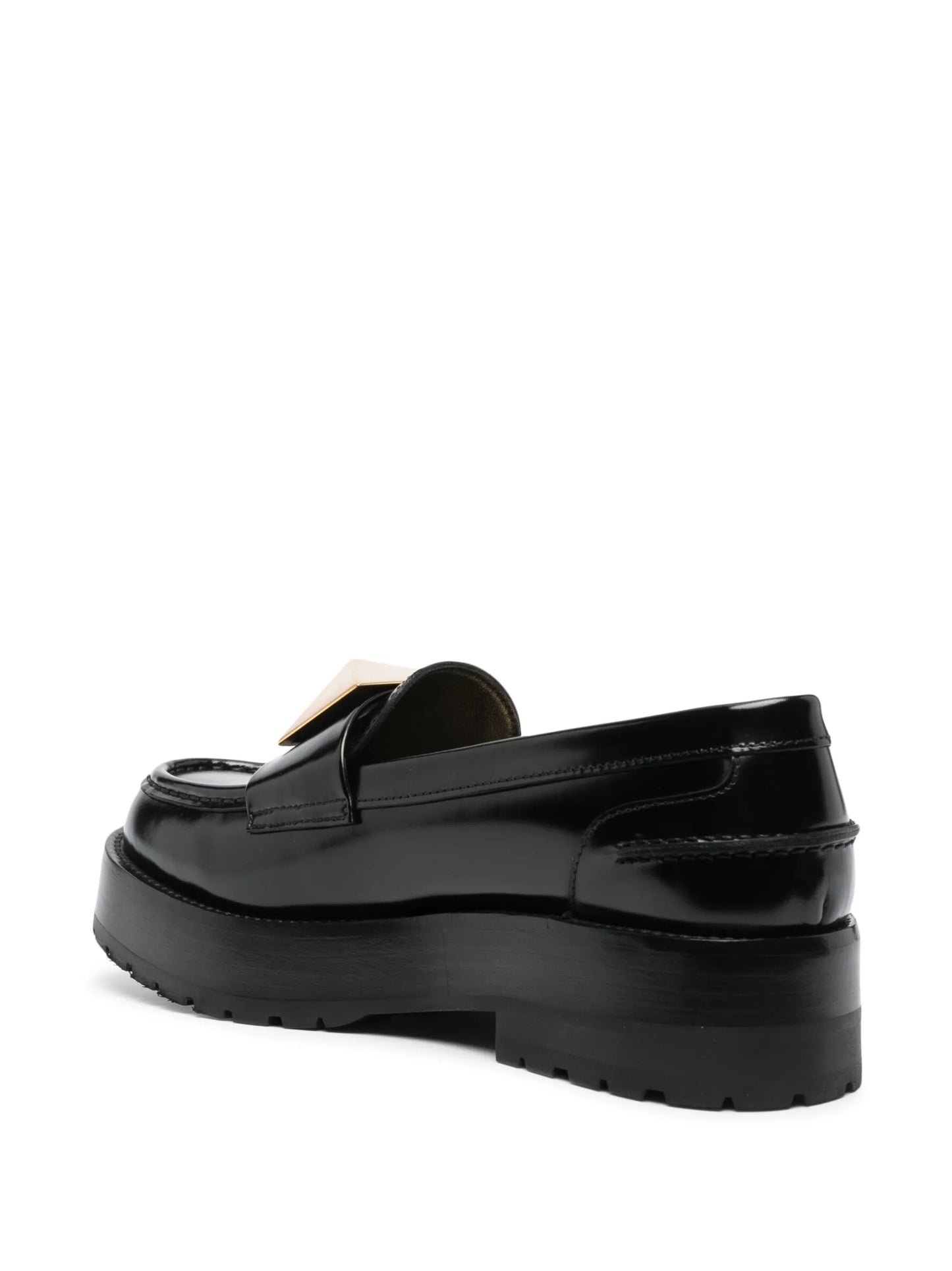 Rockstud platform loafers