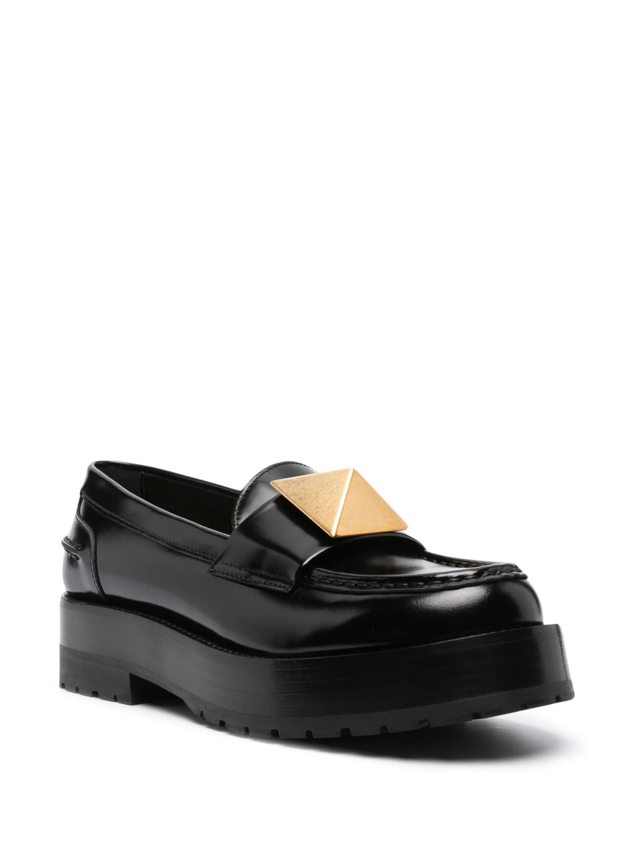 Rockstud platform loafers