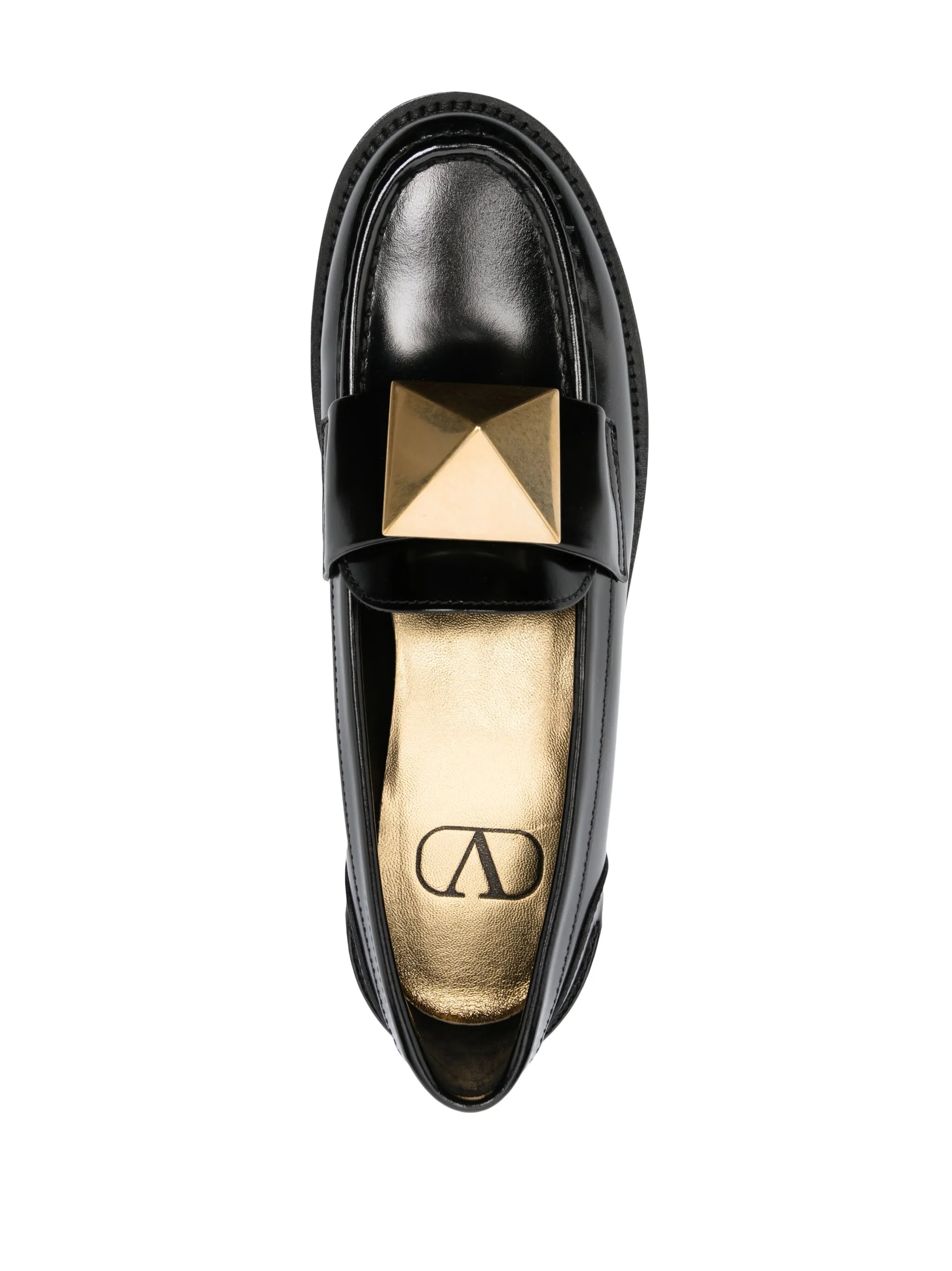 Rockstud platform loafers