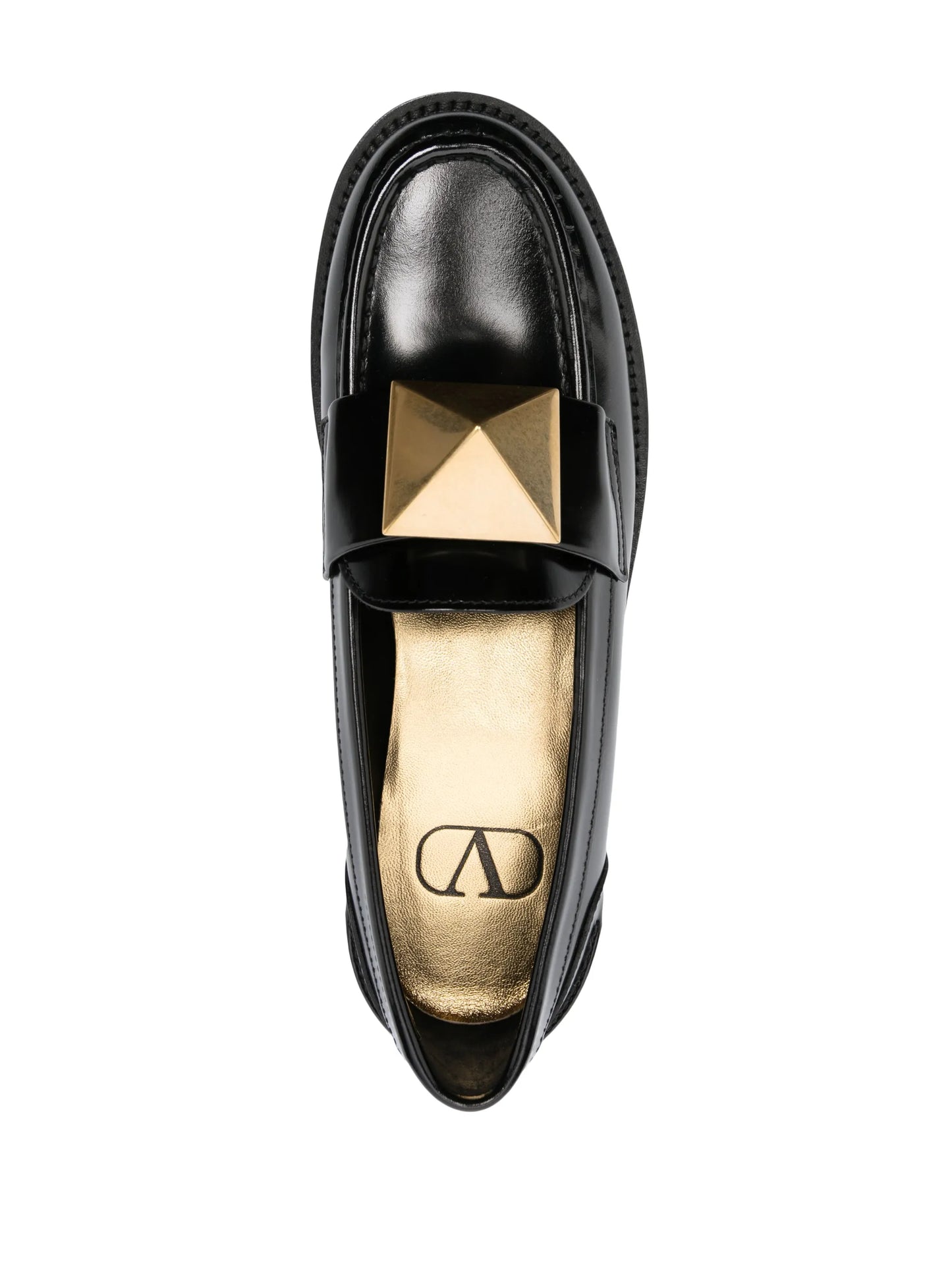 Rockstud platform loafers