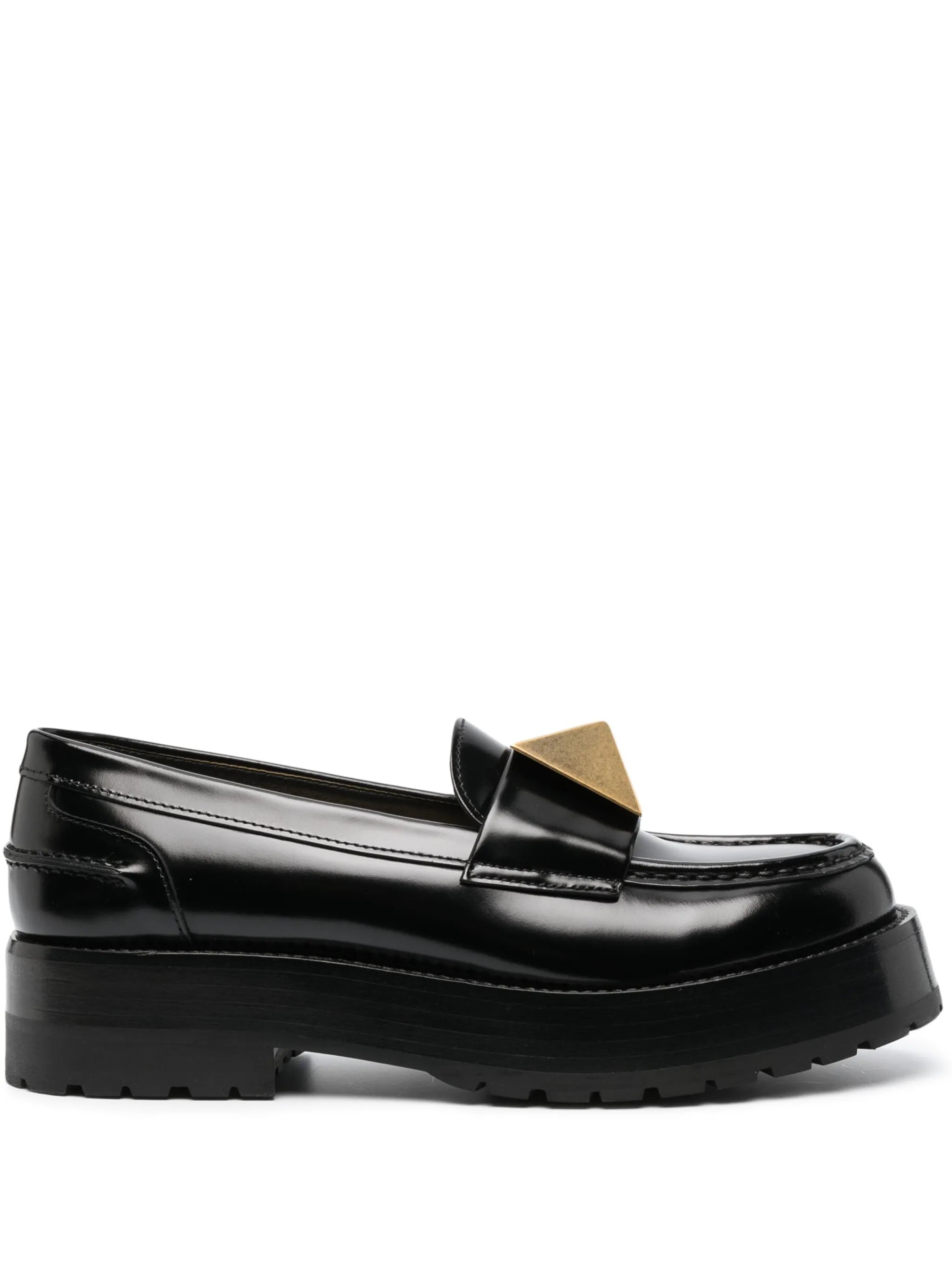 Rockstud platform loafers
