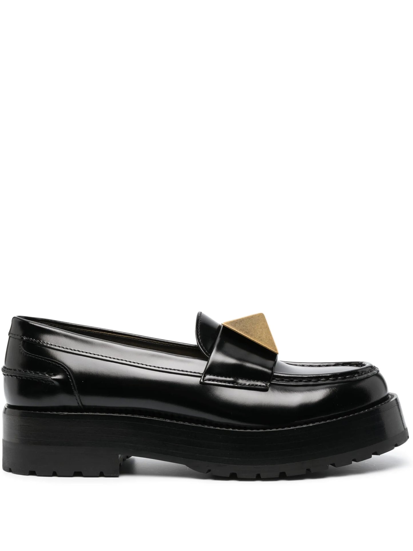 Rockstud platform loafers