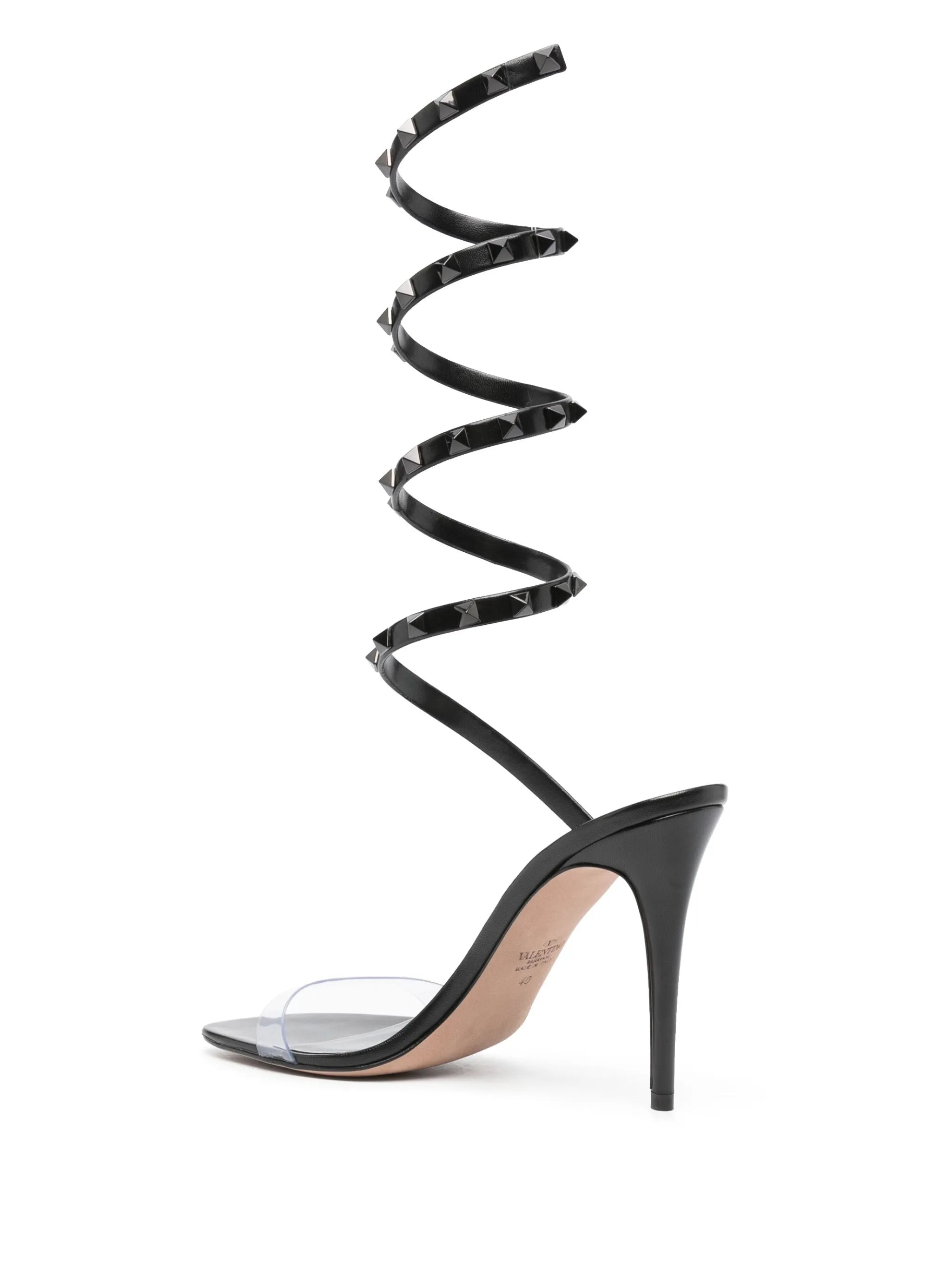 Rockstud 100mm leather sandals