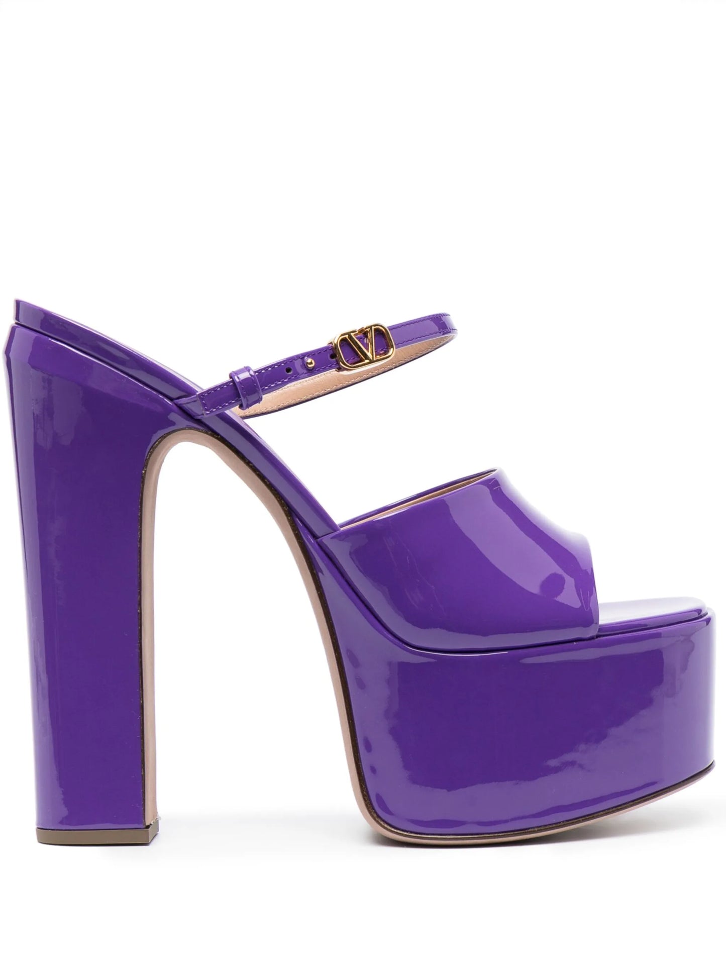 Tan-Go 170mm leather platform sandals