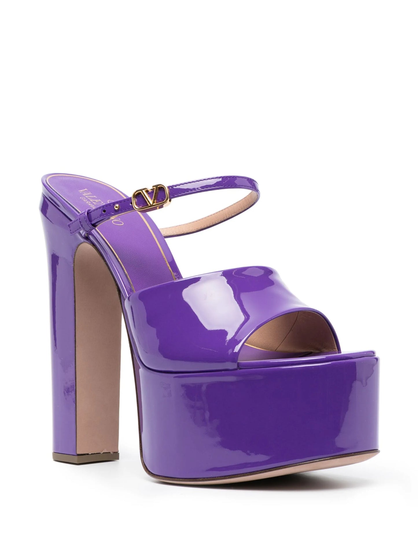 Tan-Go 170mm leather platform sandals