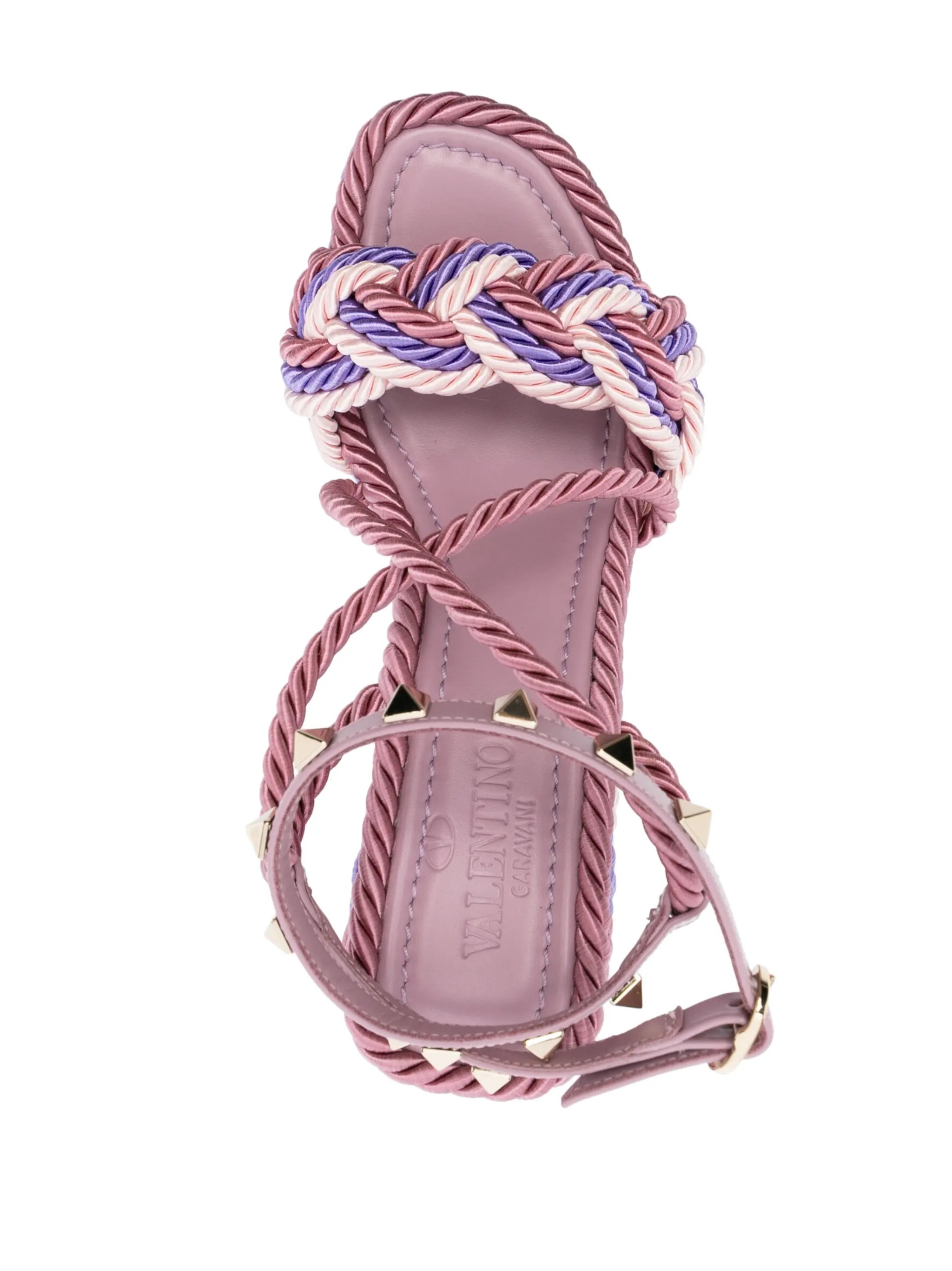 braided-strap wedge sandals