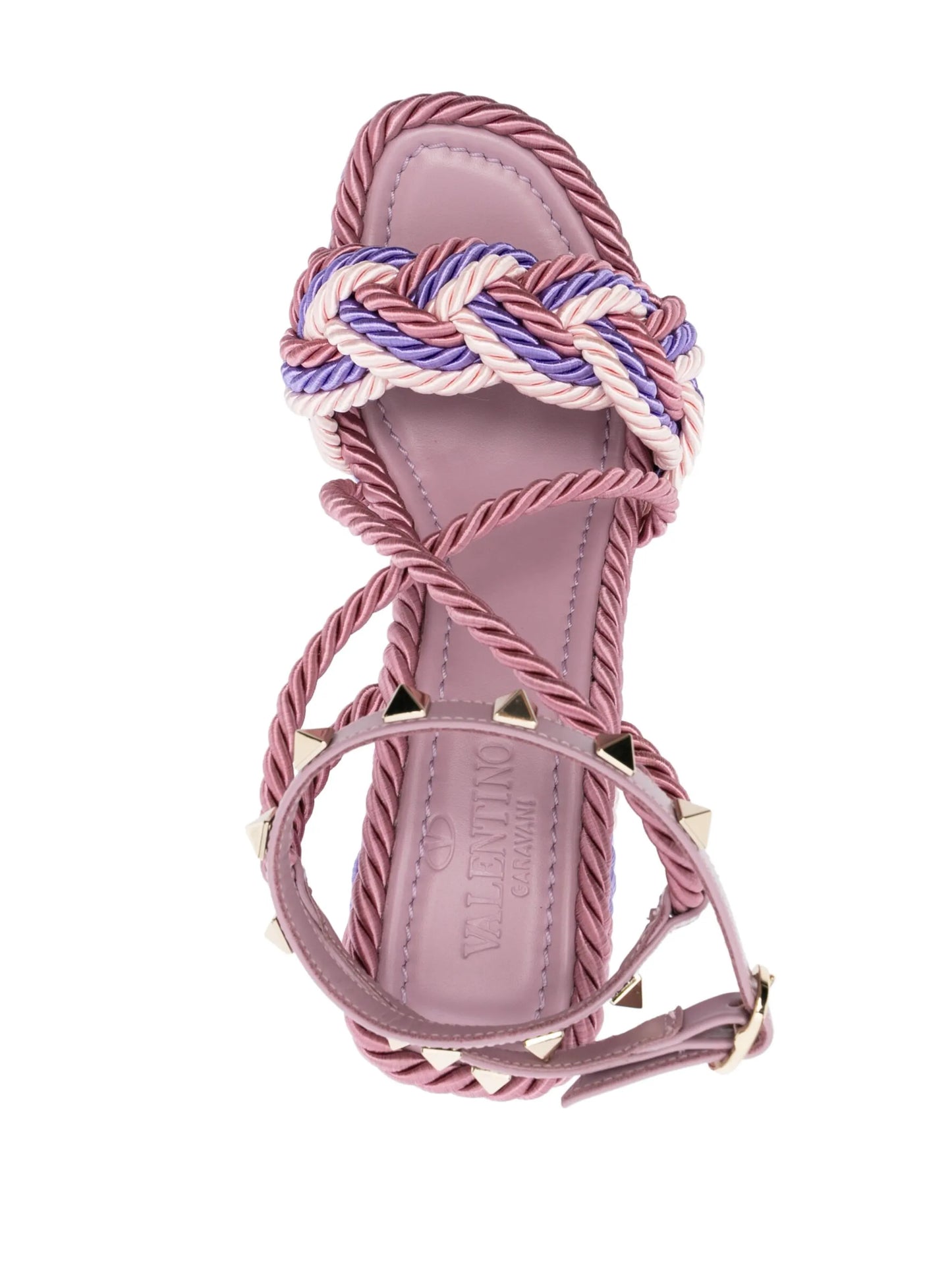 braided-strap wedge sandals