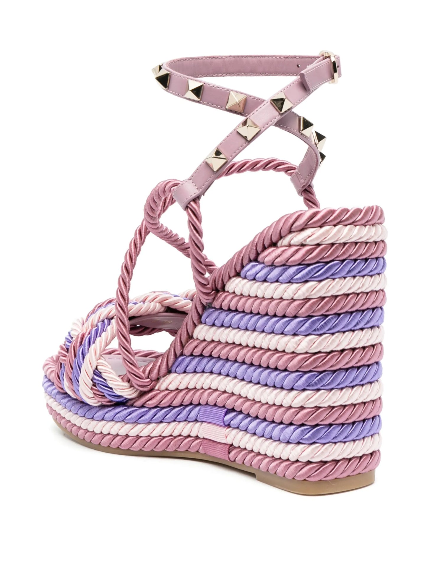 braided-strap wedge sandals