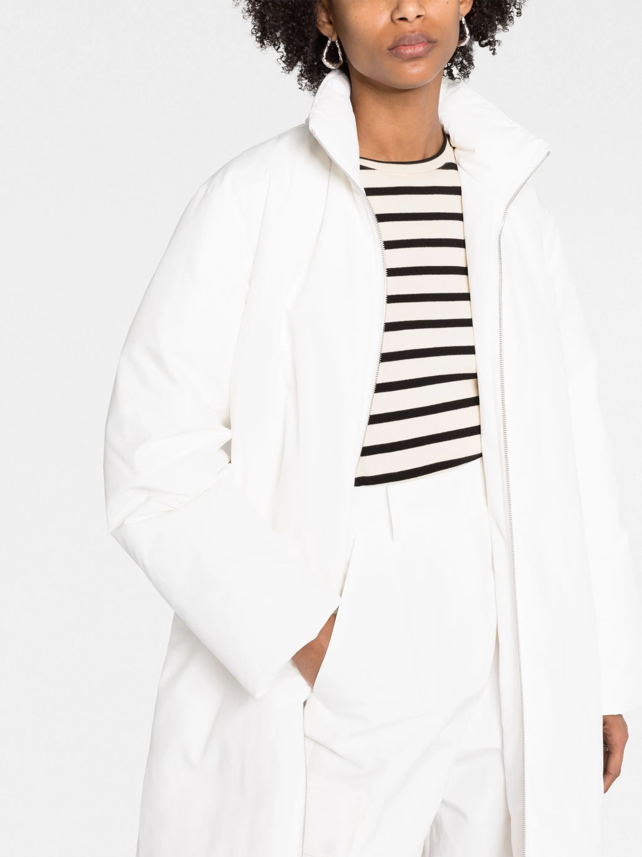 high-neck padded coat