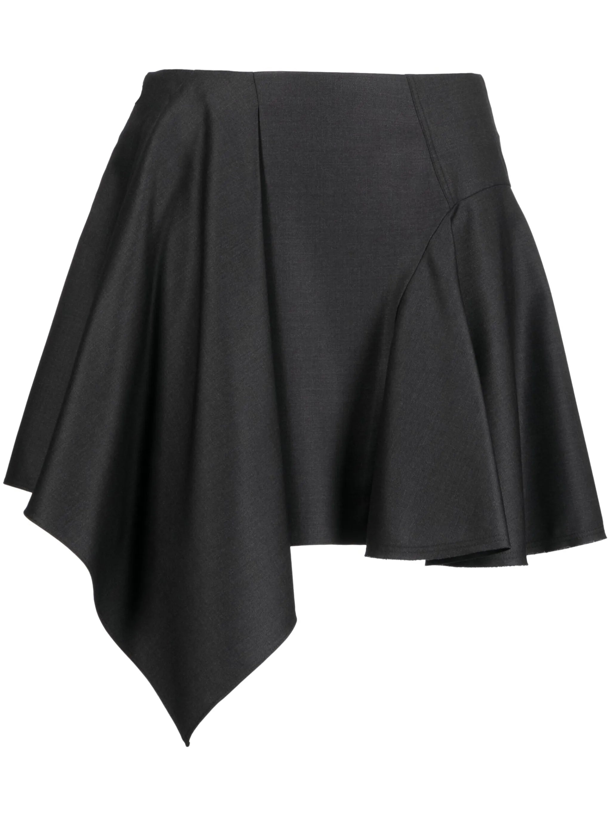 draped high-waisted skirt