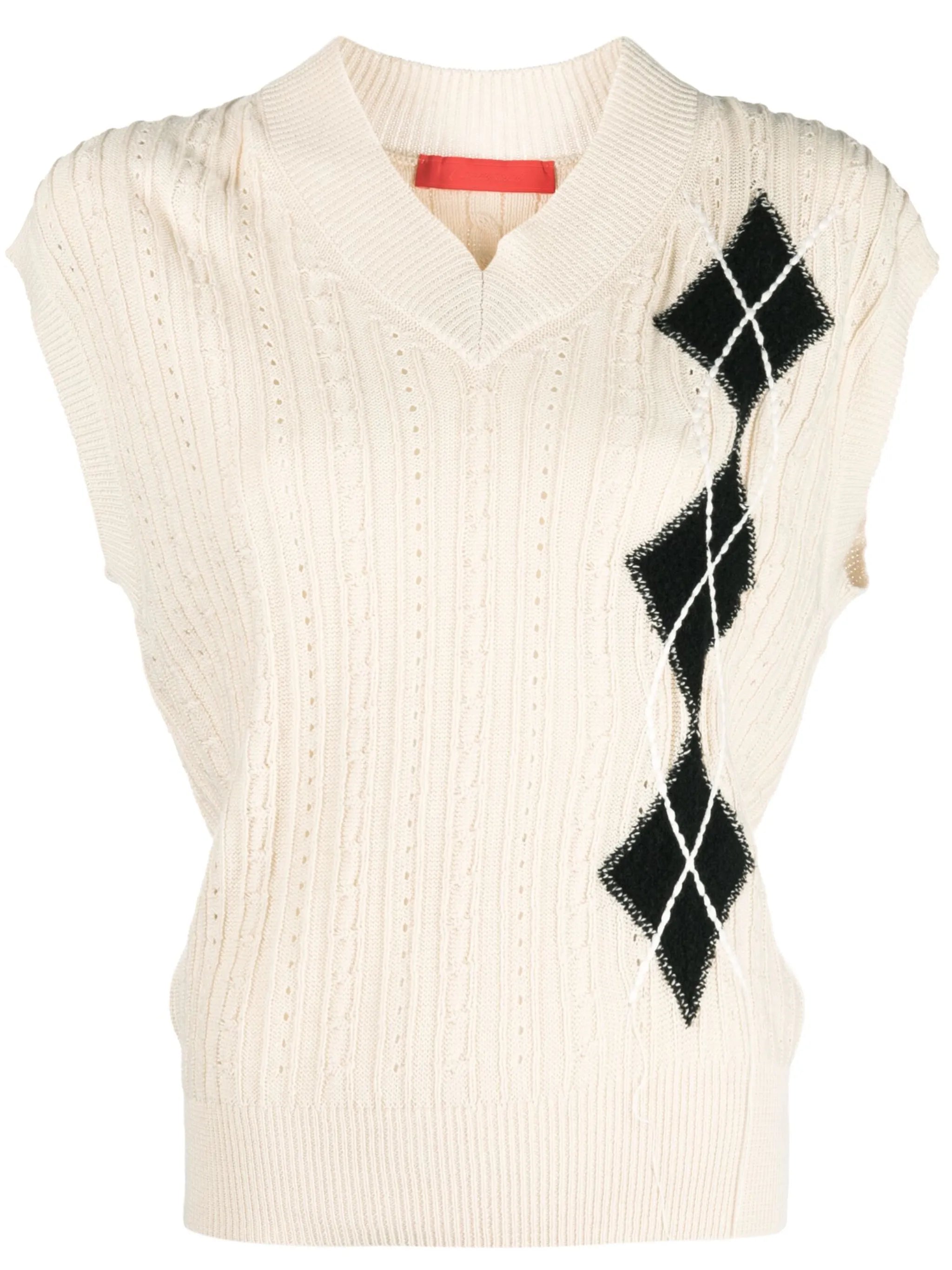 Ivy knitted-construction vest