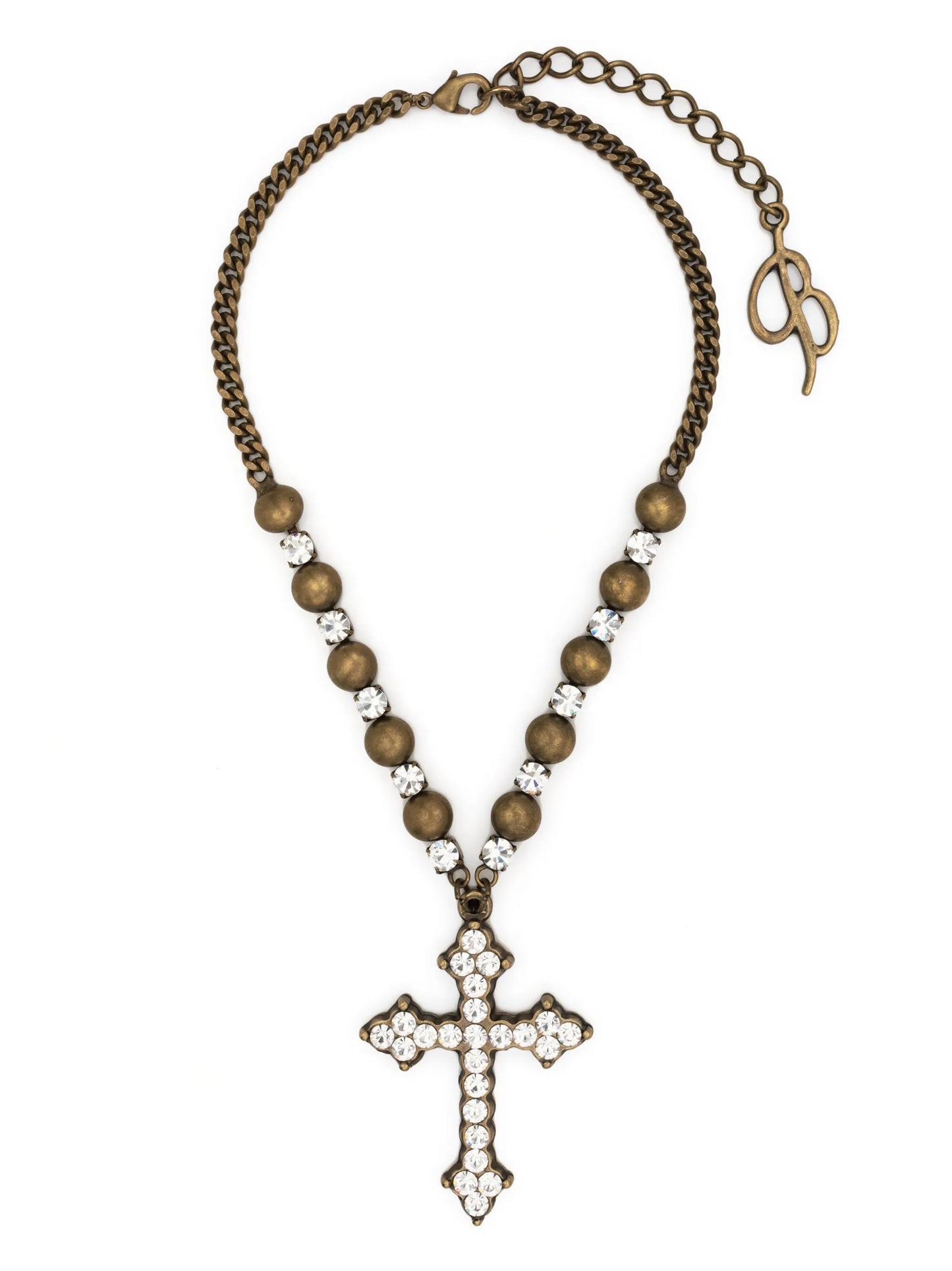 crystal-embellished cross necklace