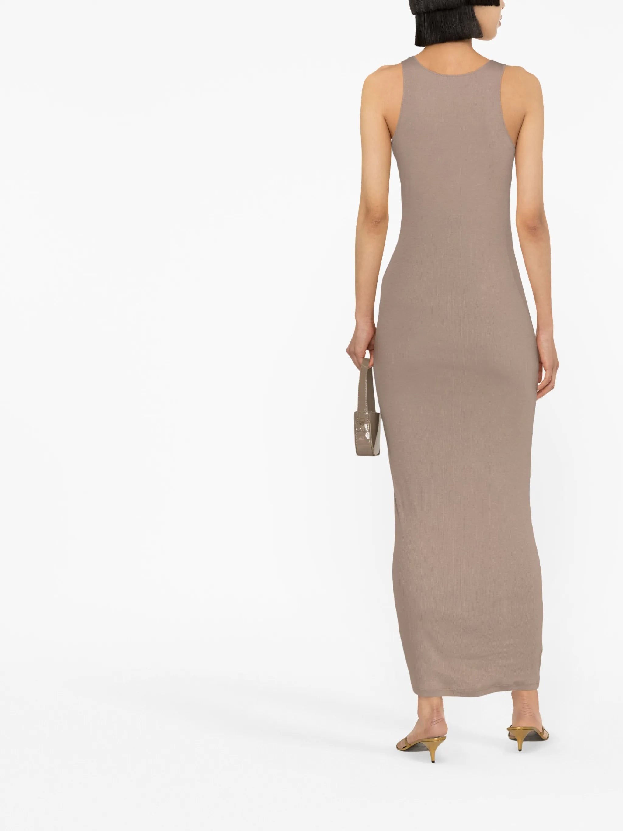 logo-print maxi dress