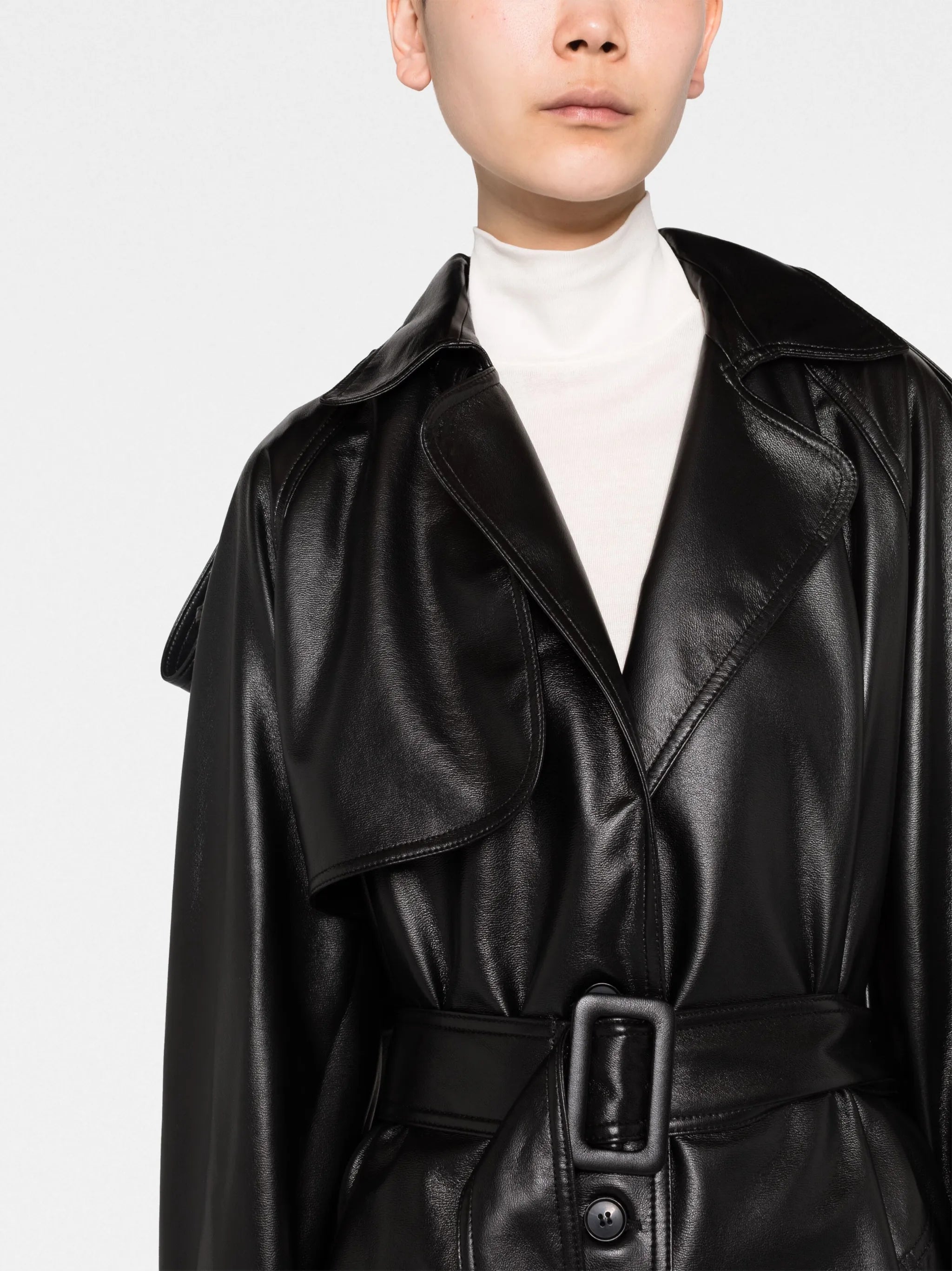 belted maxi trench coat