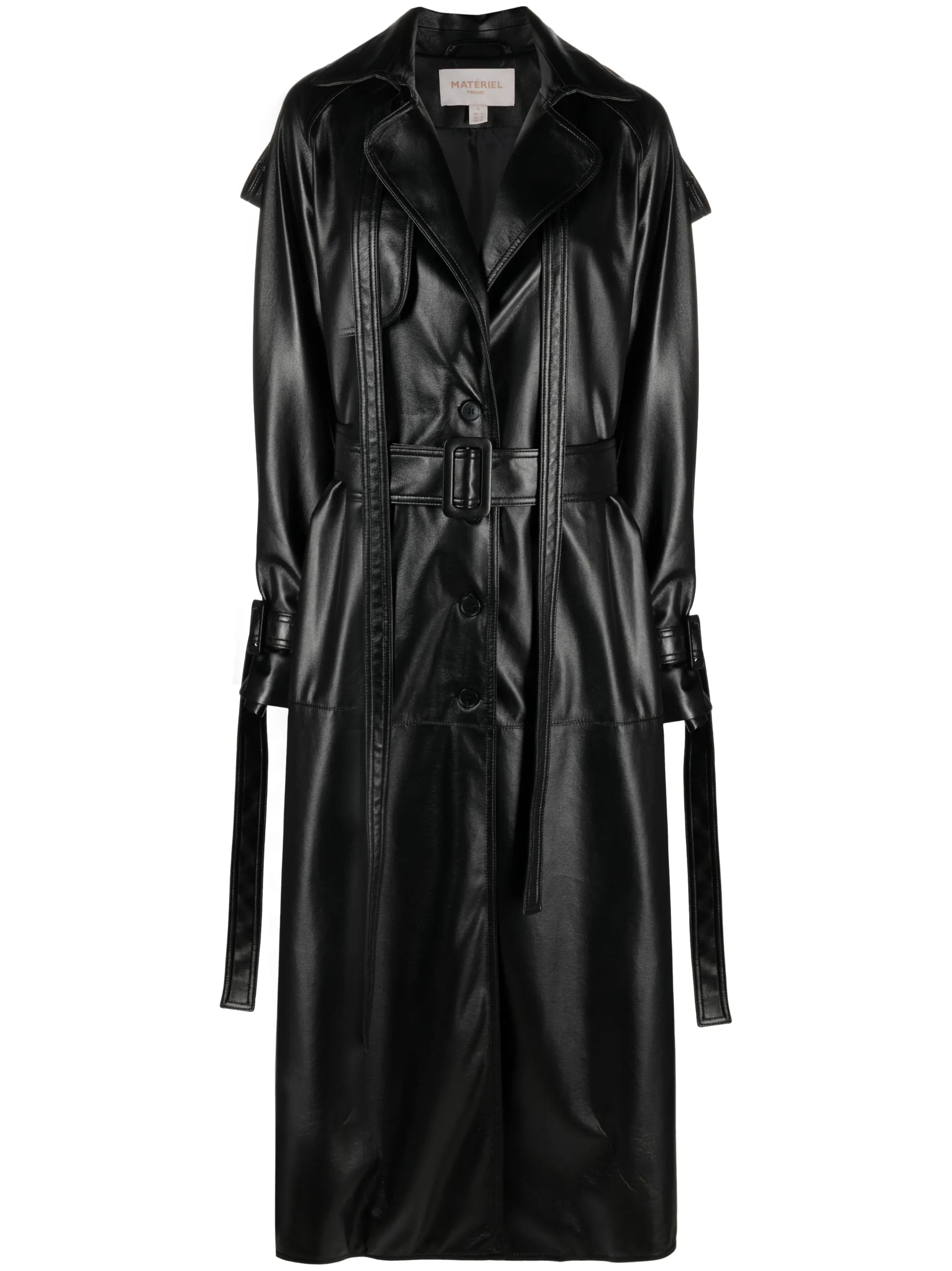 belted maxi trench coat