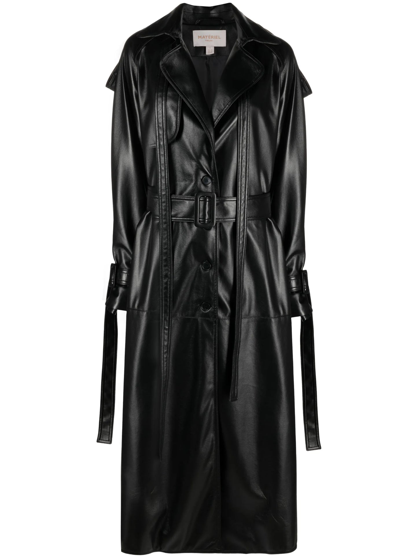 belted maxi trench coat