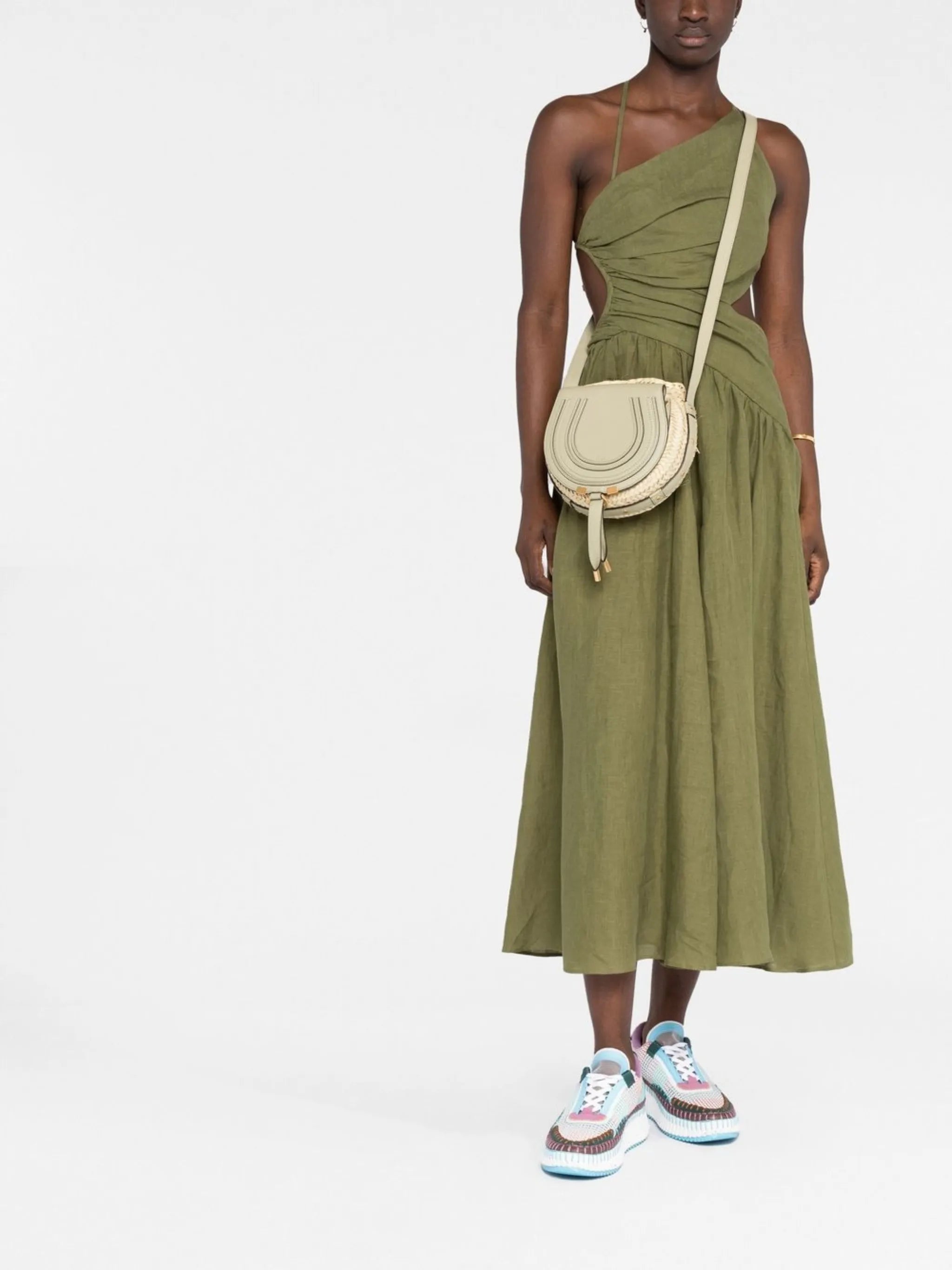 Marcie raffia crossbody bag