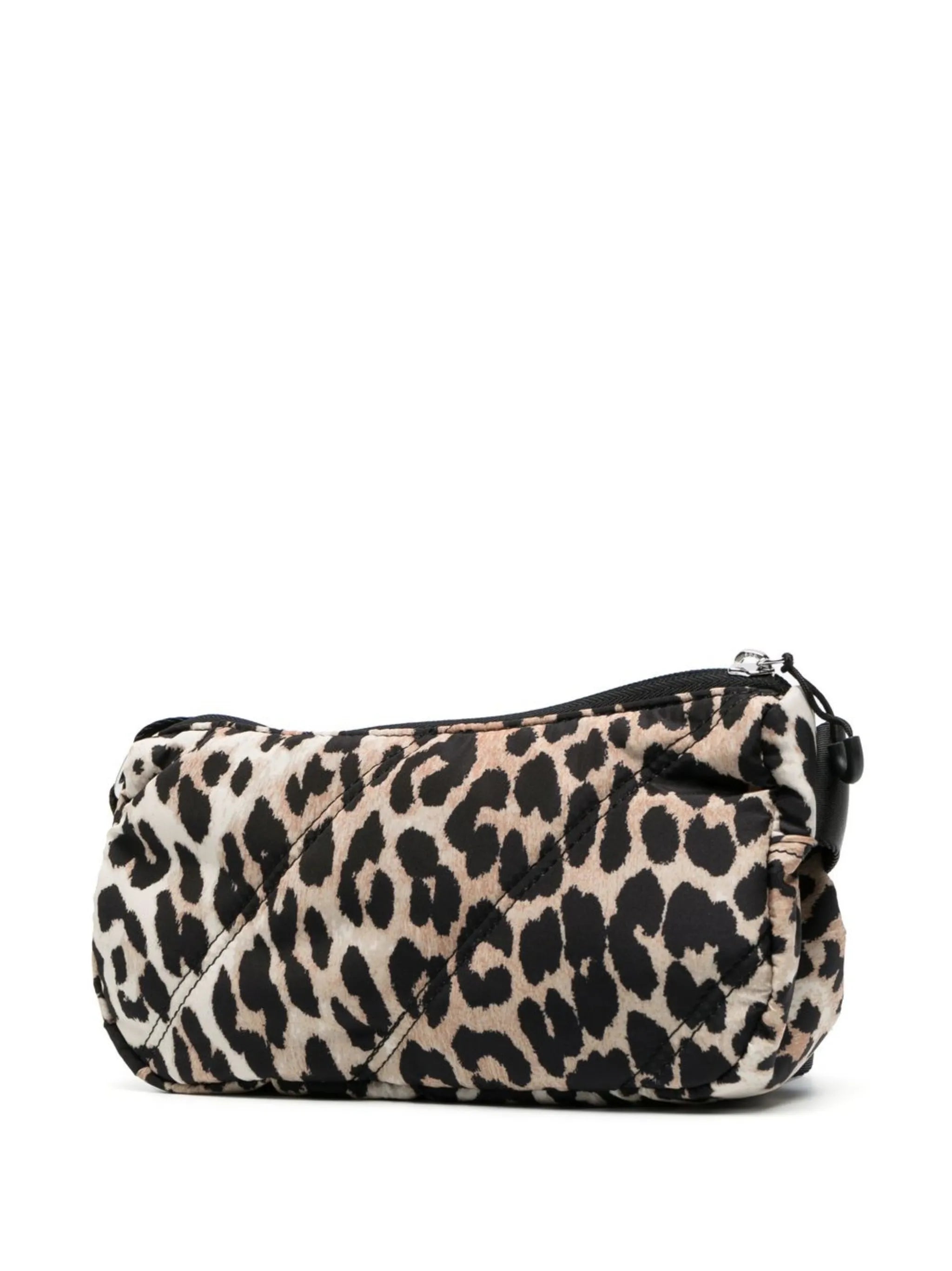 quilted leopard-print bag