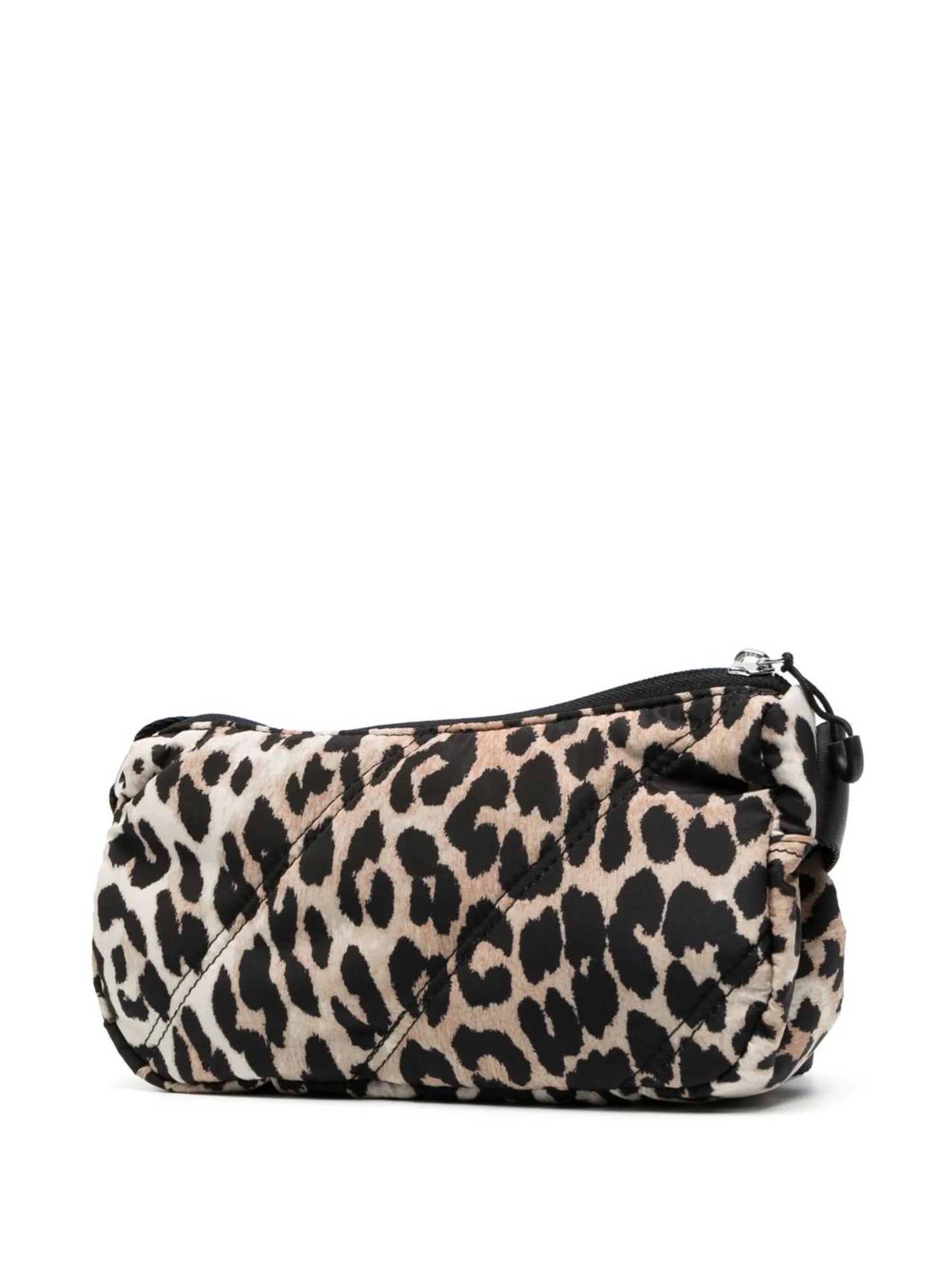 quilted leopard-print bag