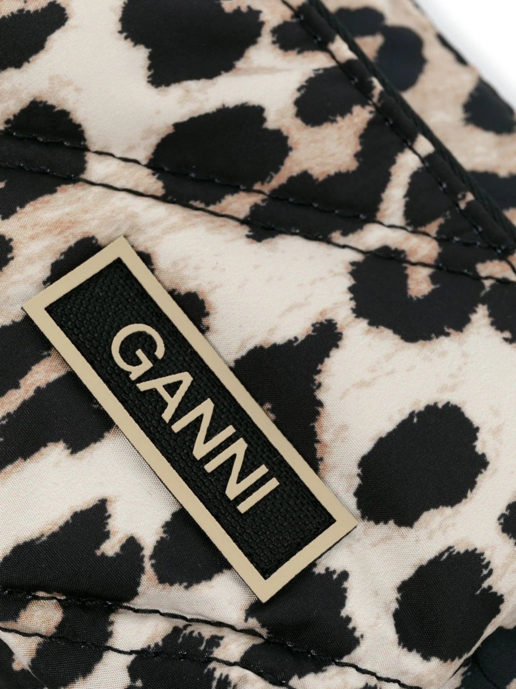 quilted leopard-print bag