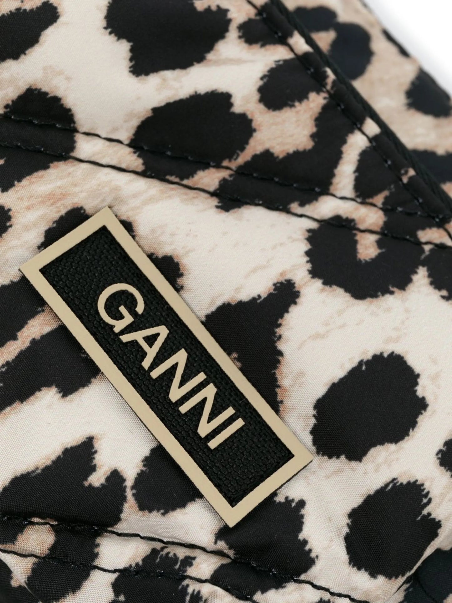 quilted leopard-print bag