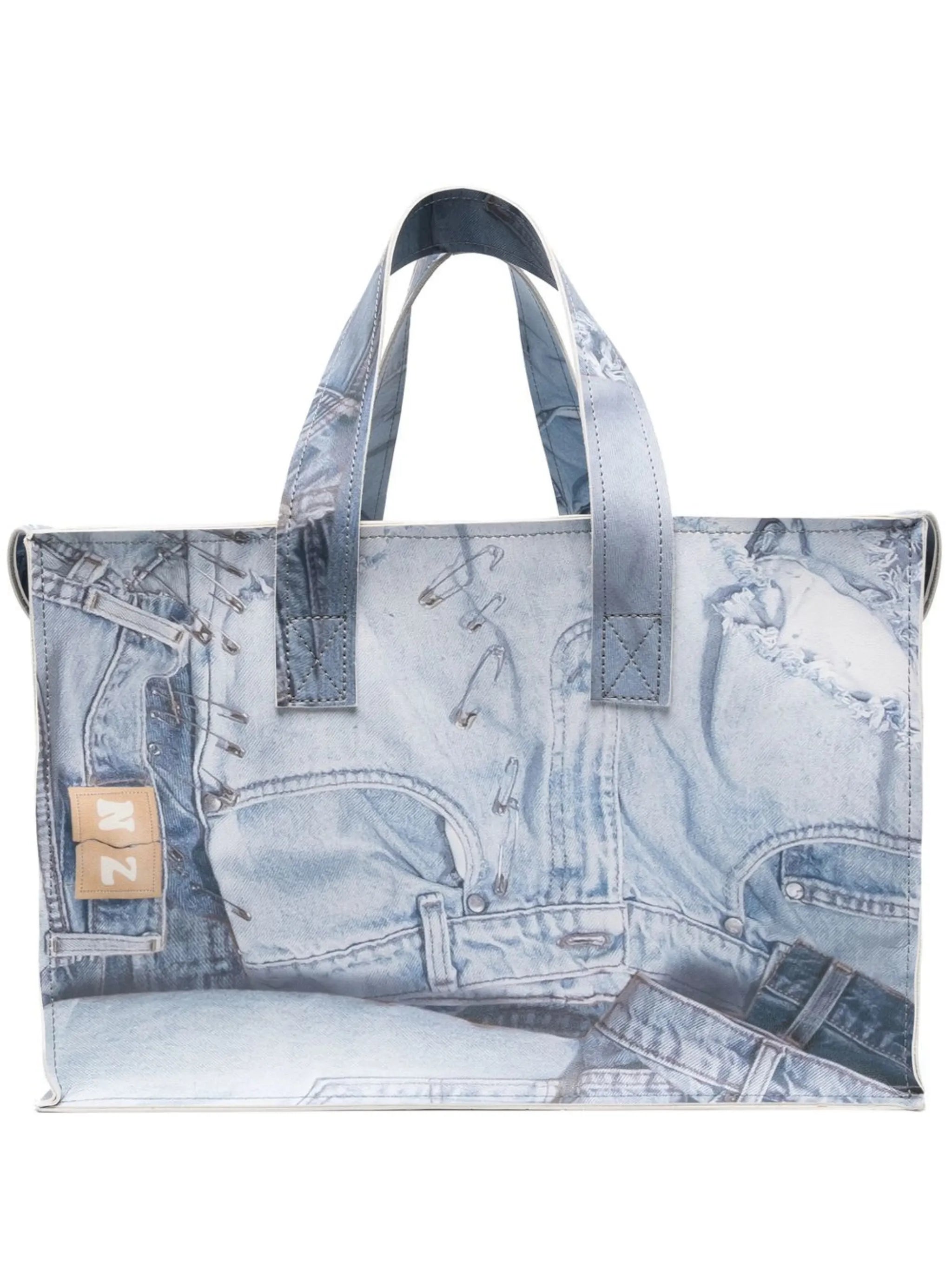 trompe l'oeil print tote bag
