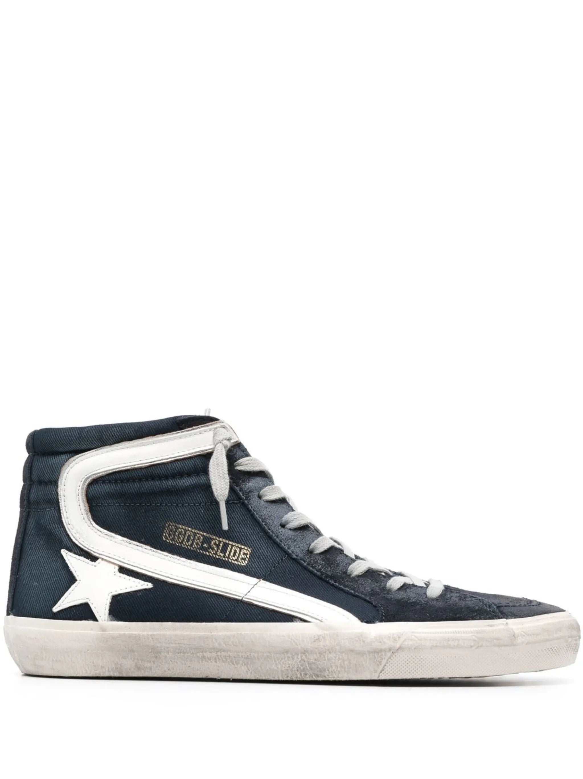 star-patch lace-up sneakers
