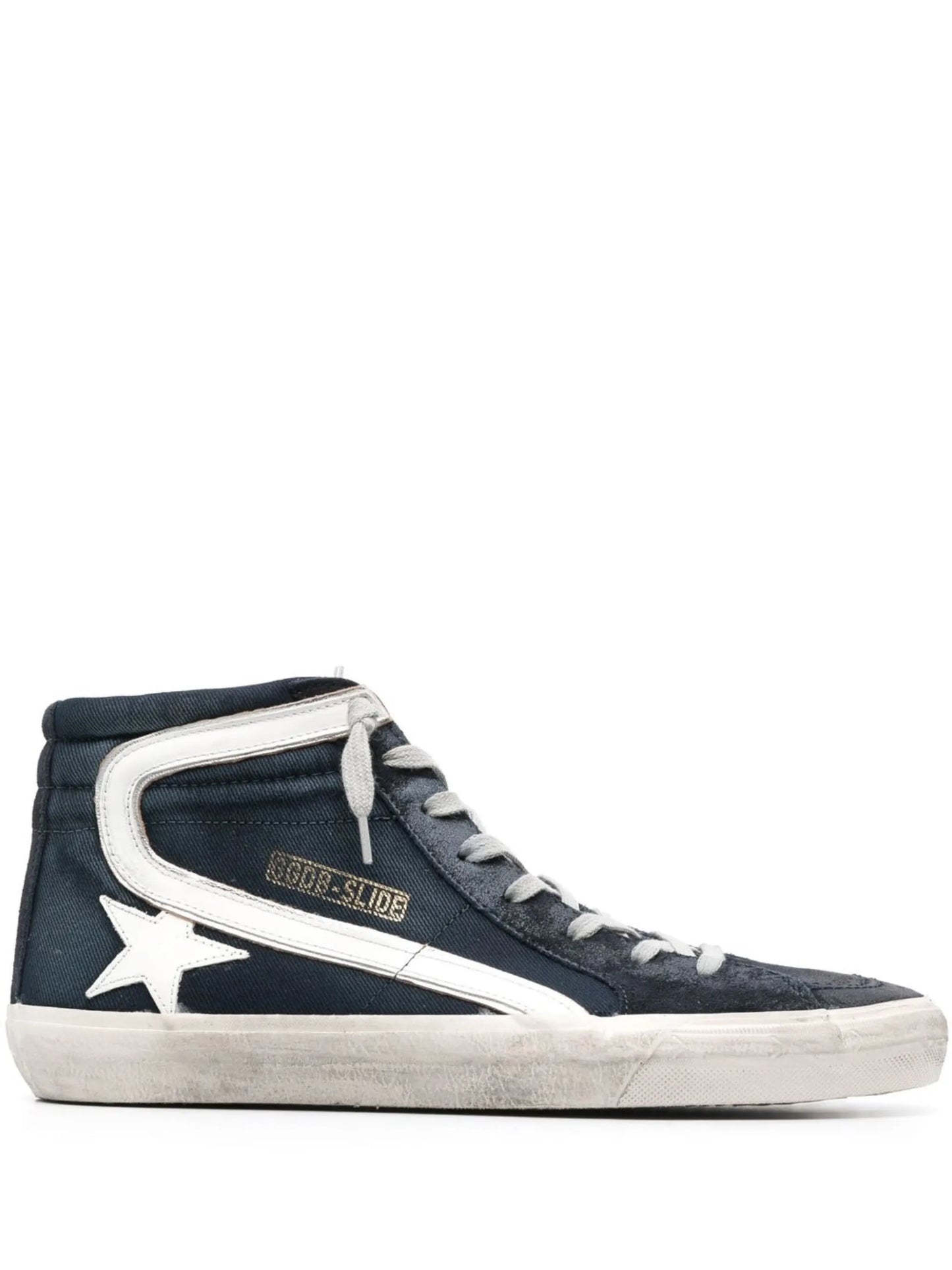 star-patch lace-up sneakers