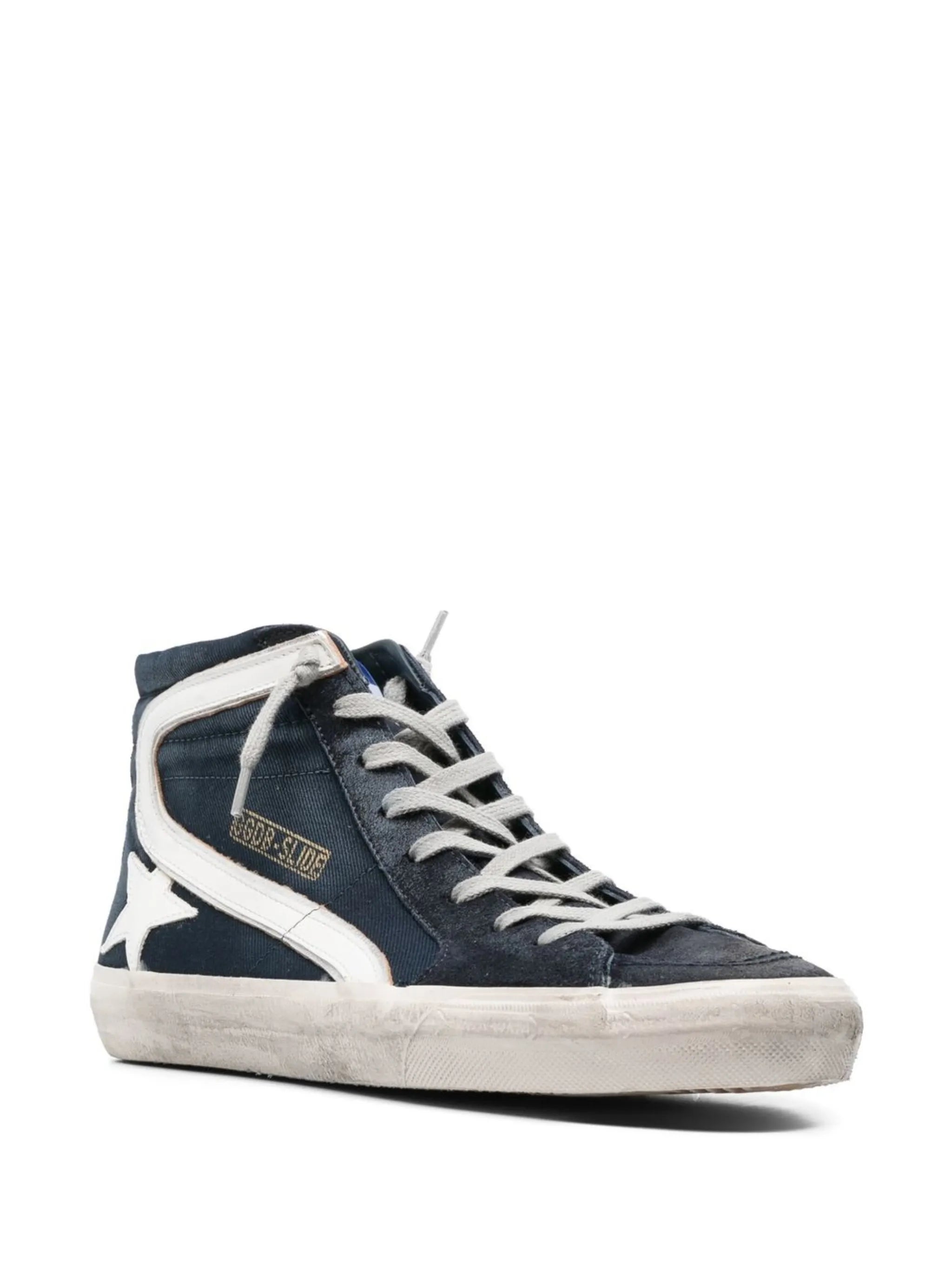 star-patch lace-up sneakers