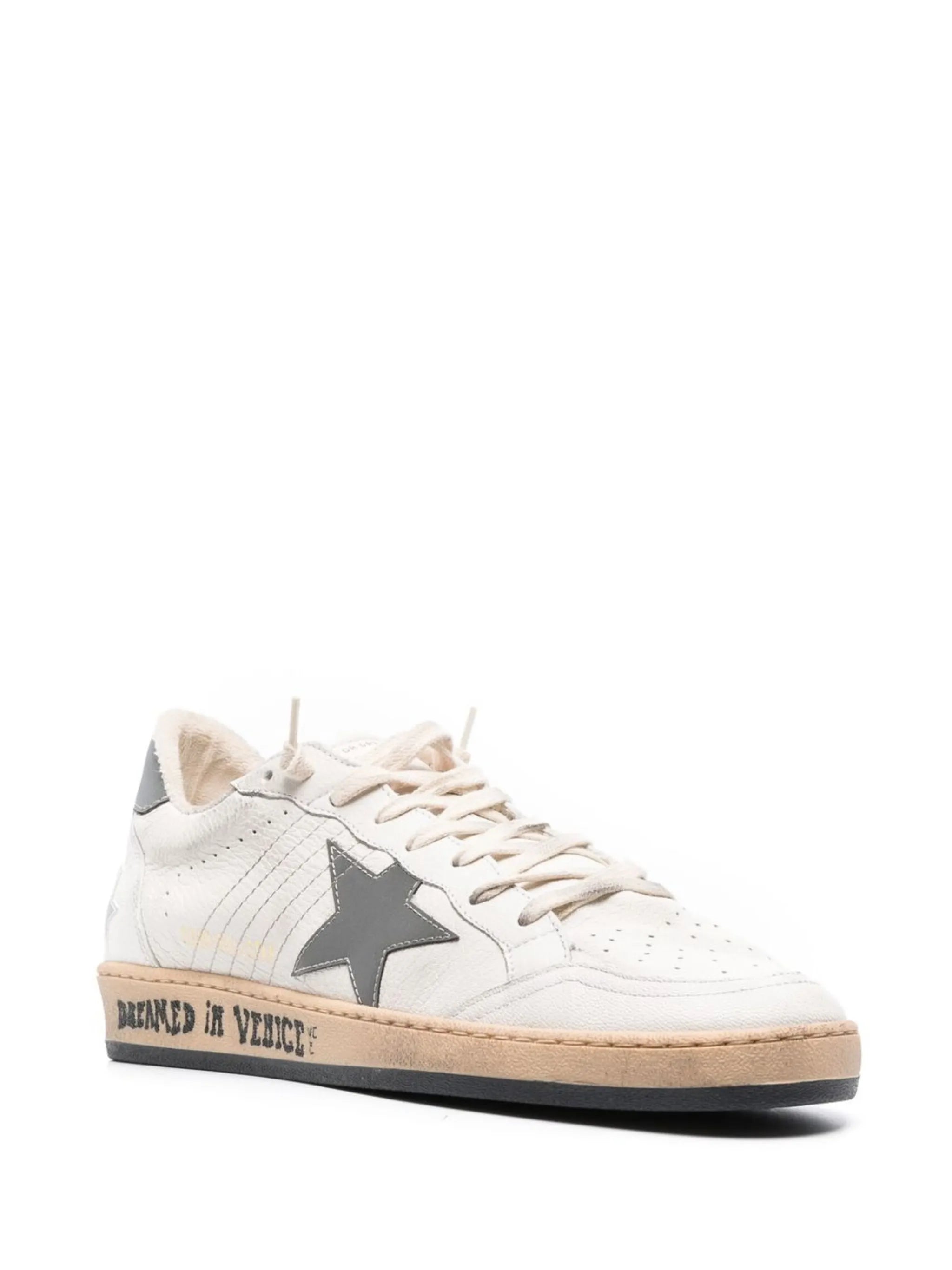 star-patch lace-up sneakers