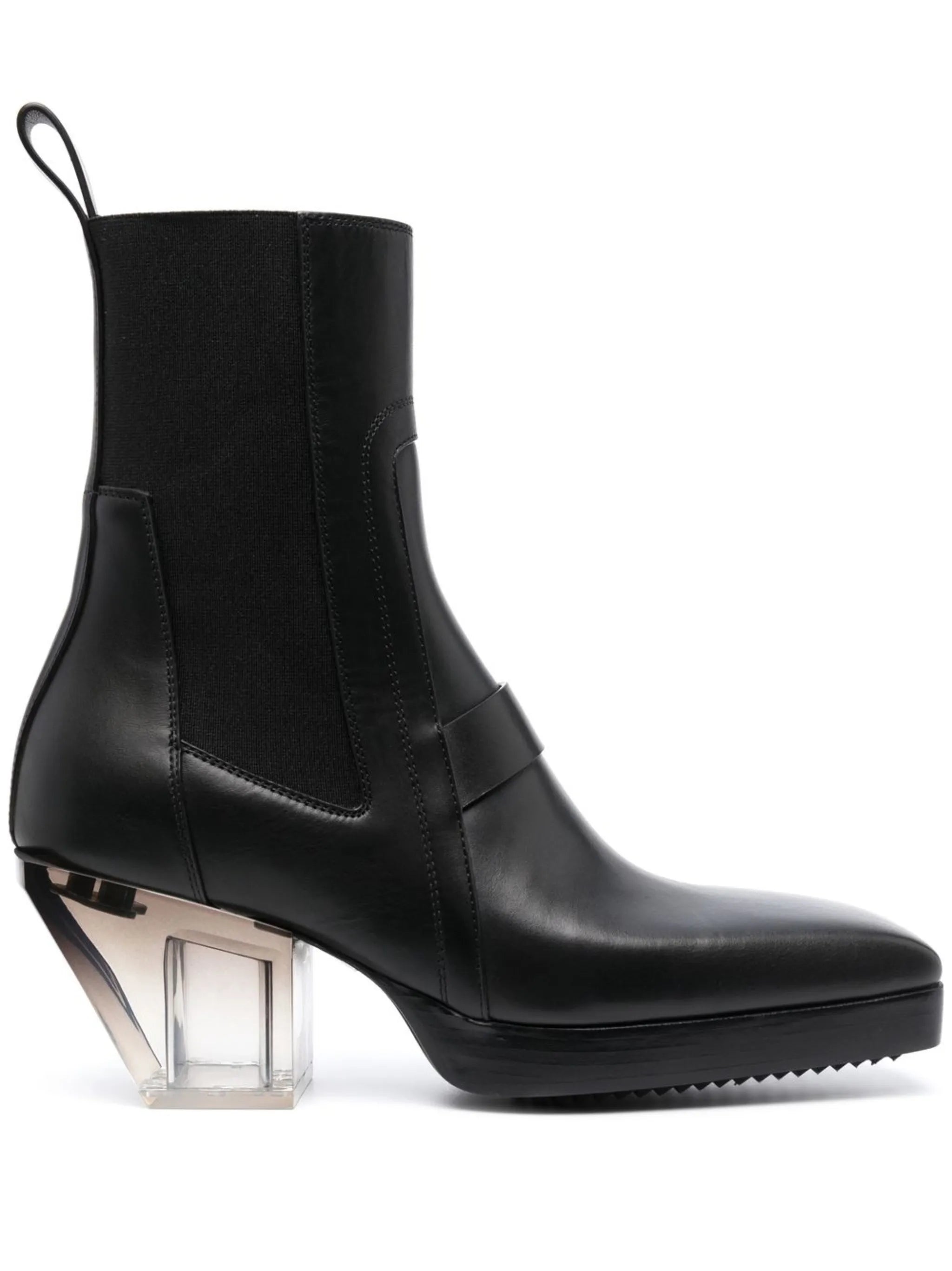 transparent-heel western boots