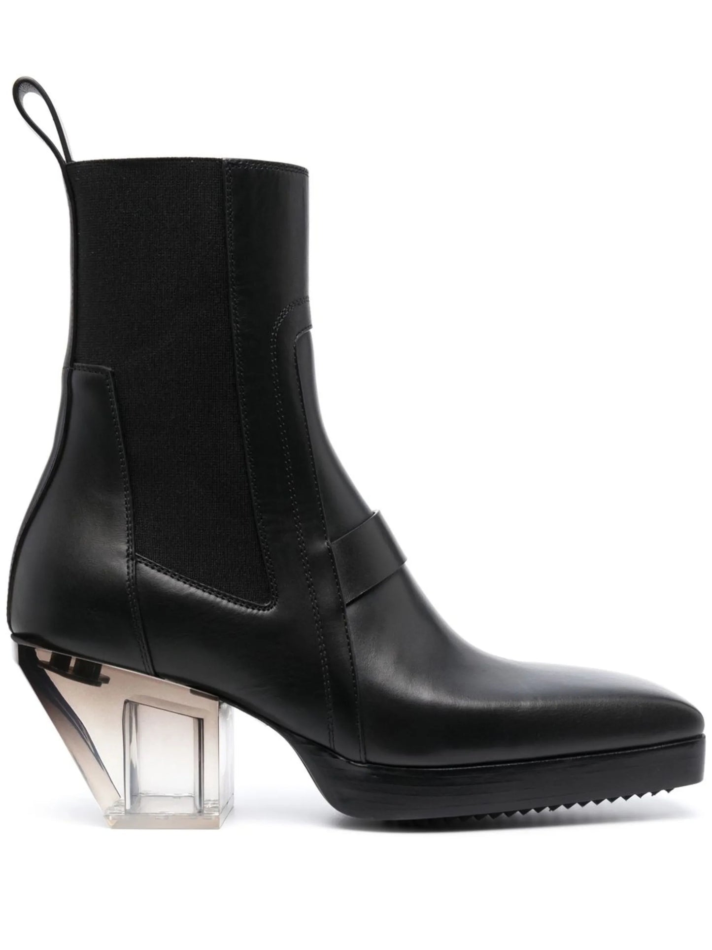 transparent-heel western boots
