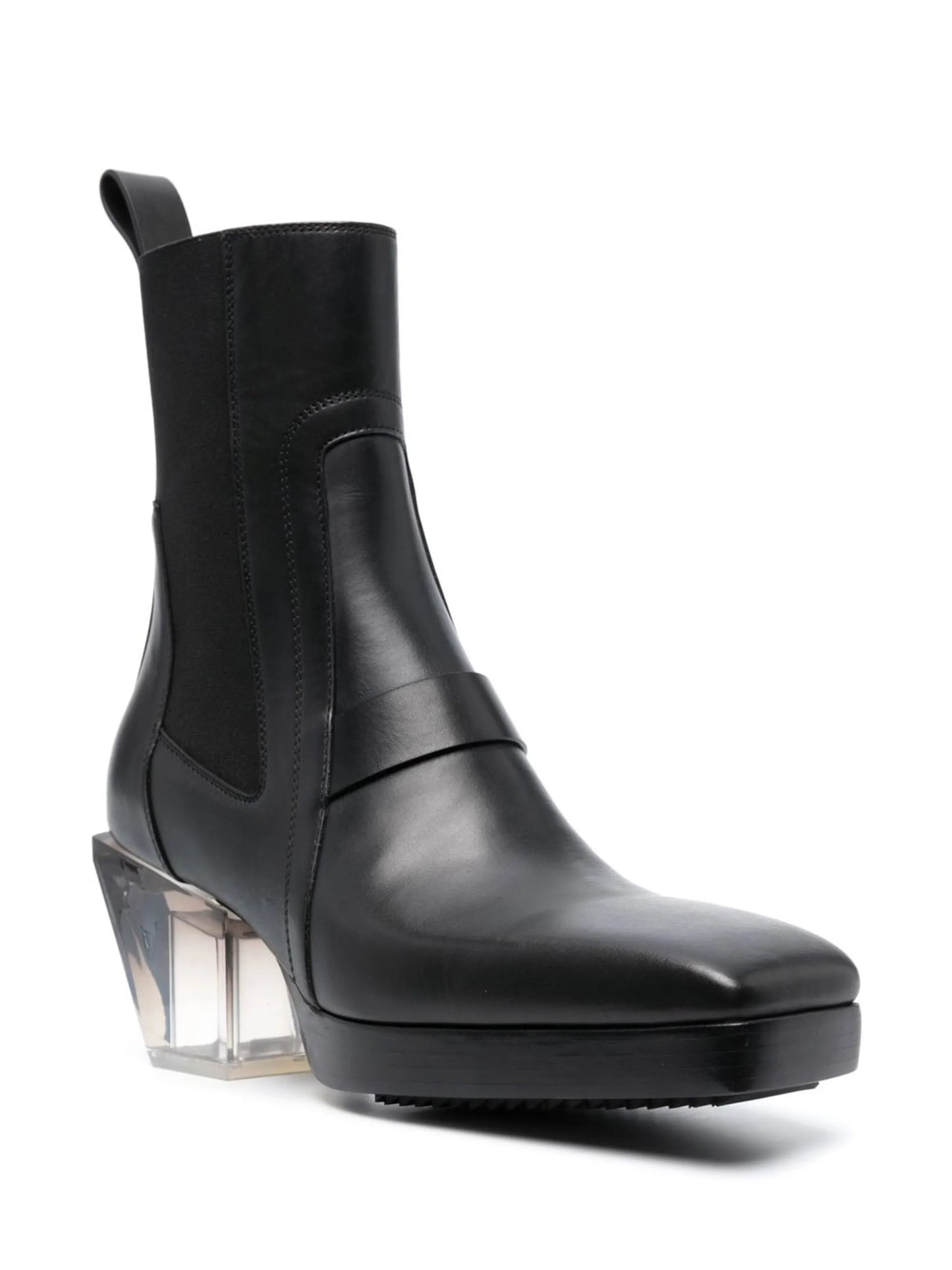 transparent-heel western boots