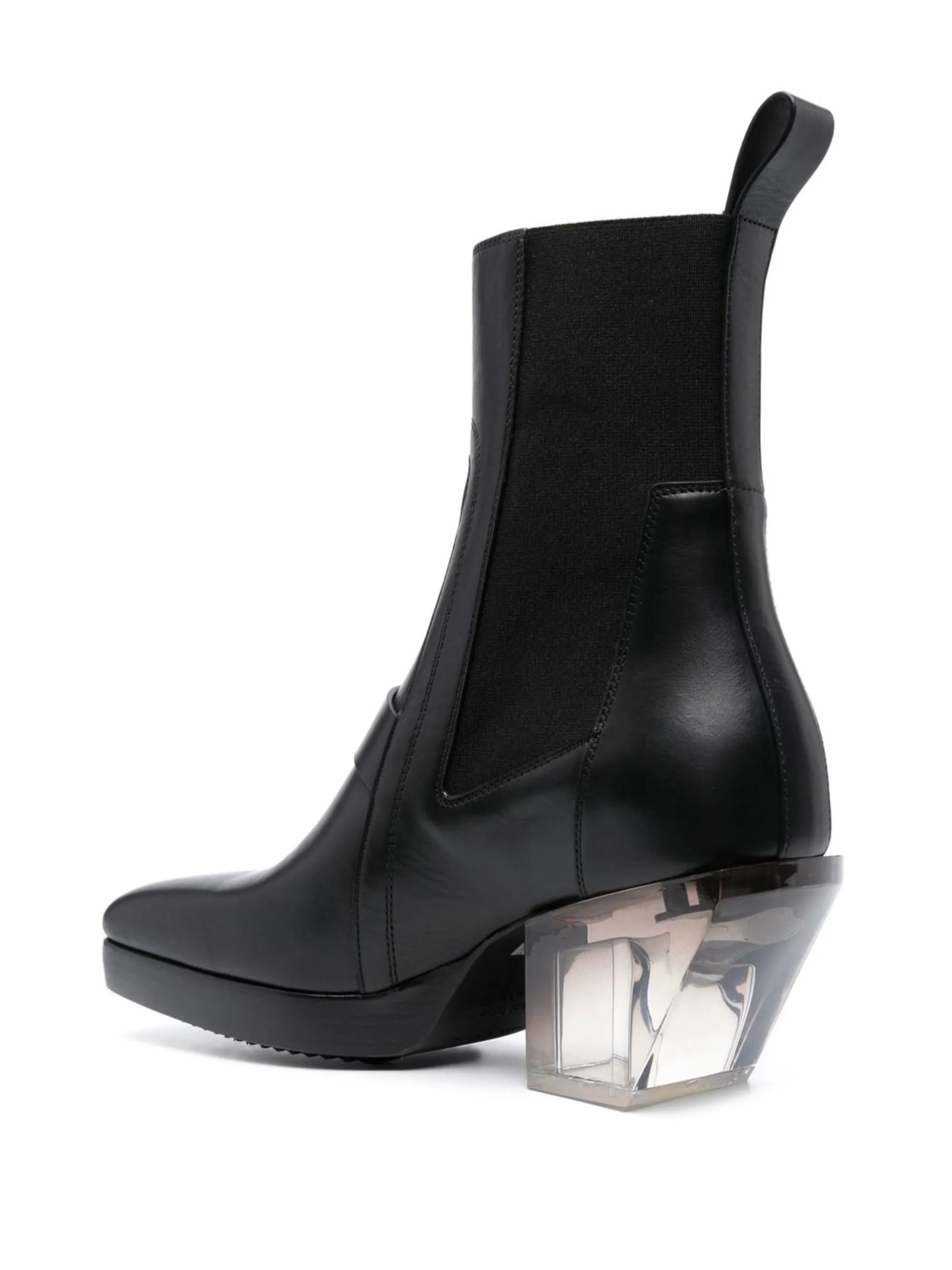 transparent-heel western boots
