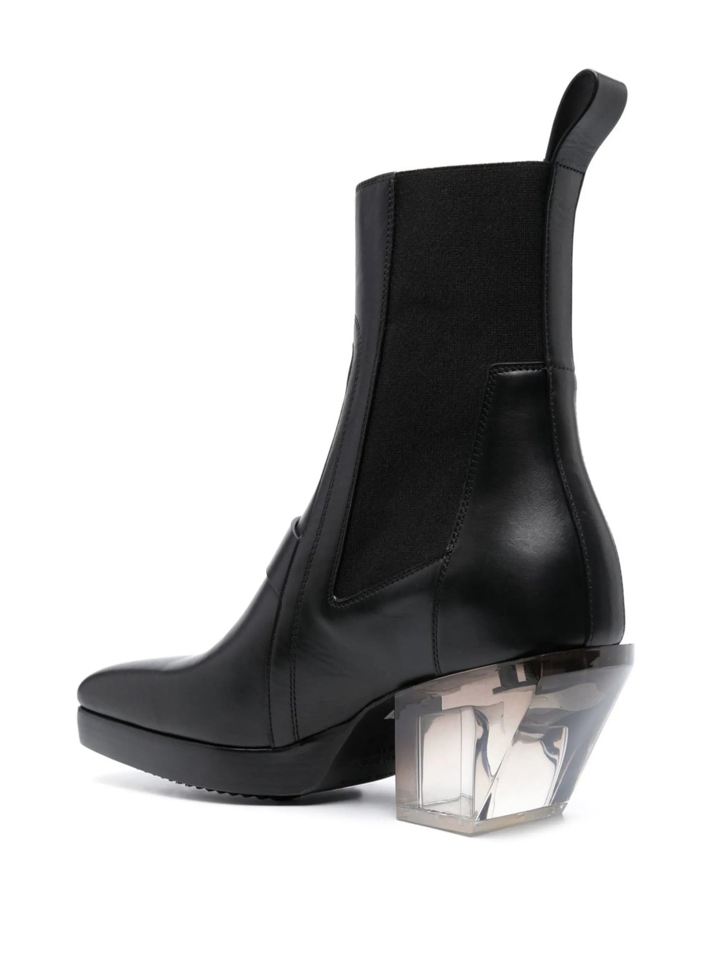 transparent-heel western boots