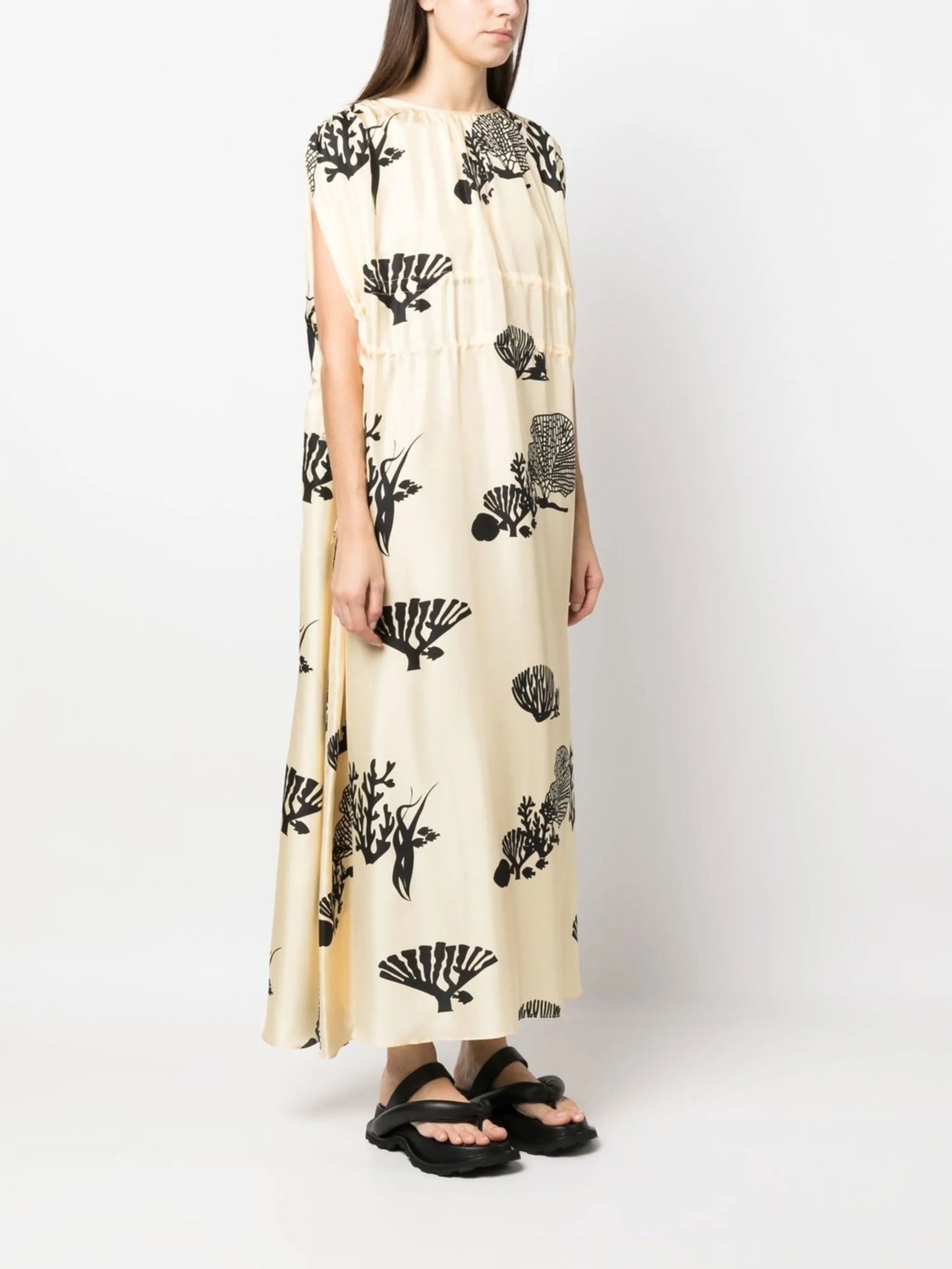 graphic-print sleeveless maxi dress