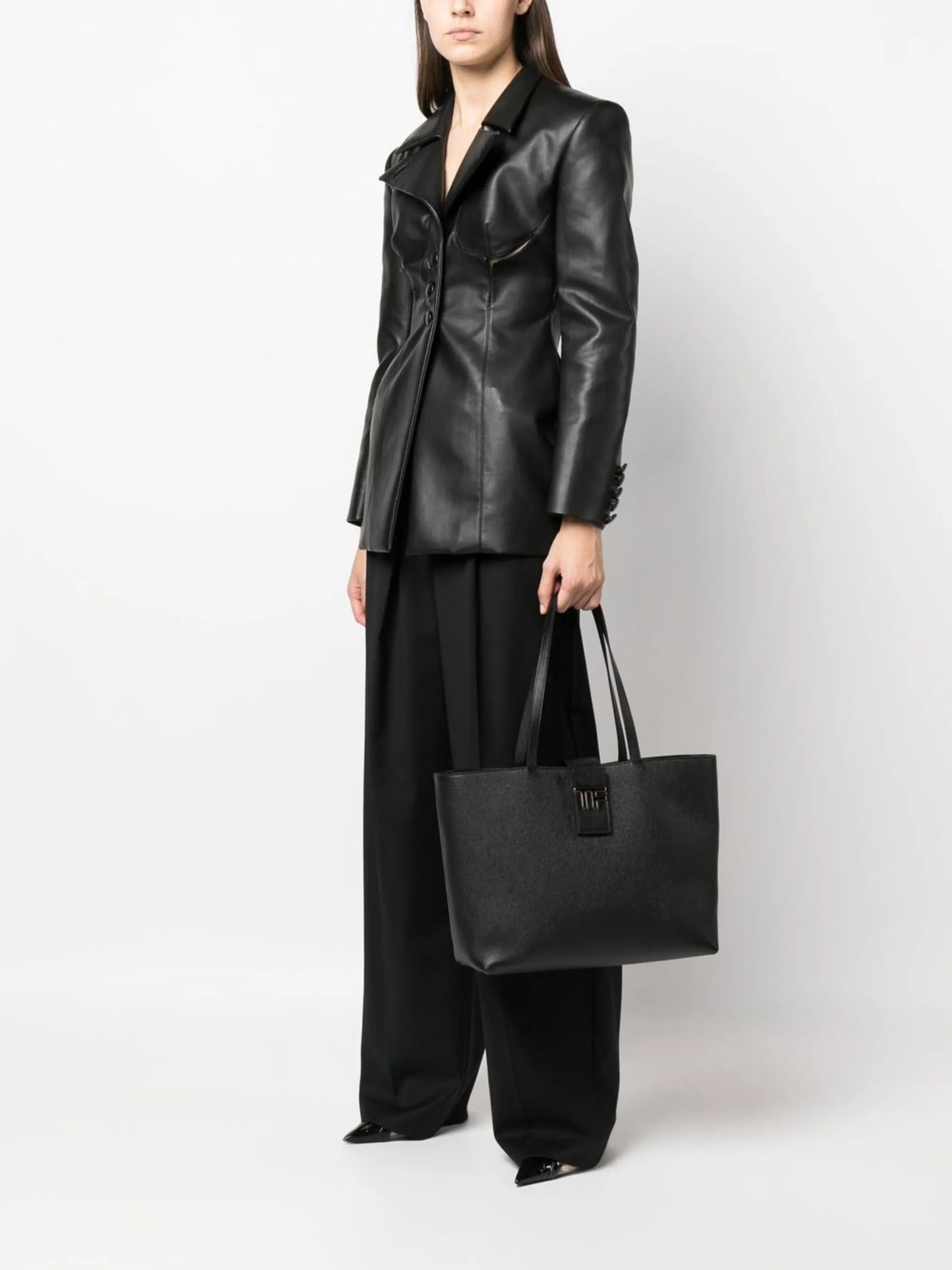 logo plaque tote bag