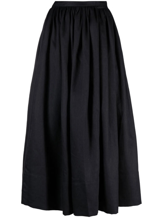 Coco full linen midi skirt