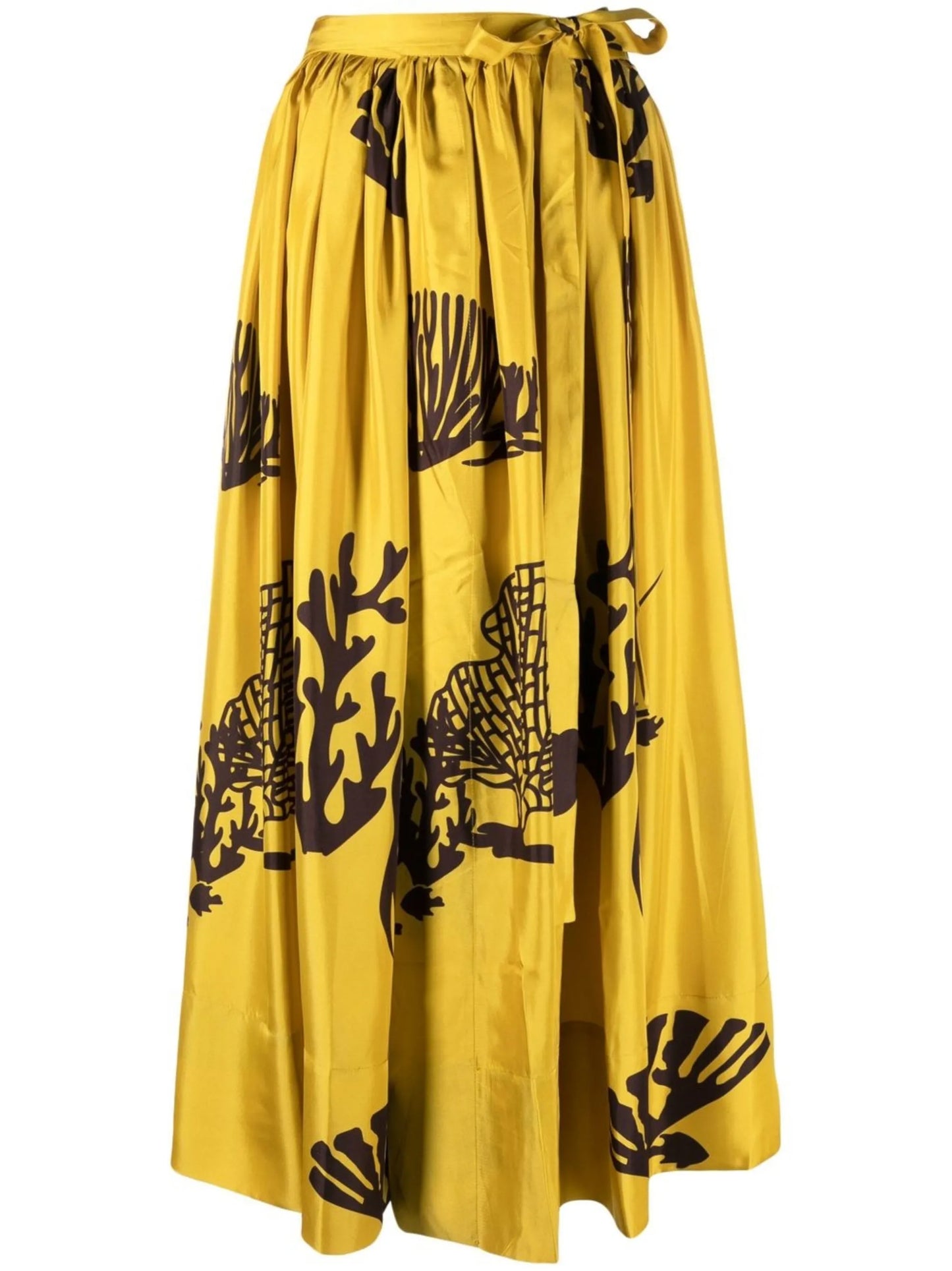 high-waisted graphic-print skirt