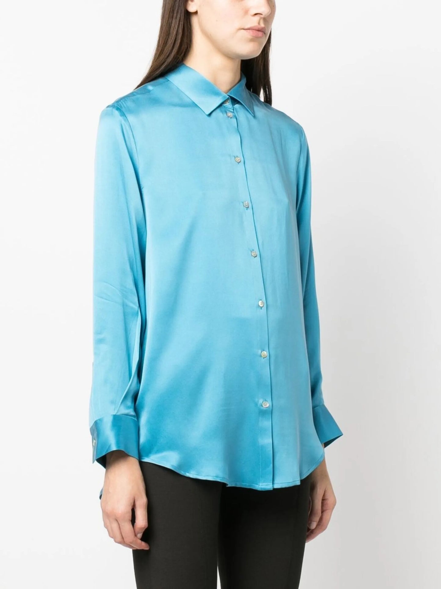 London long-sleeve silk shirt