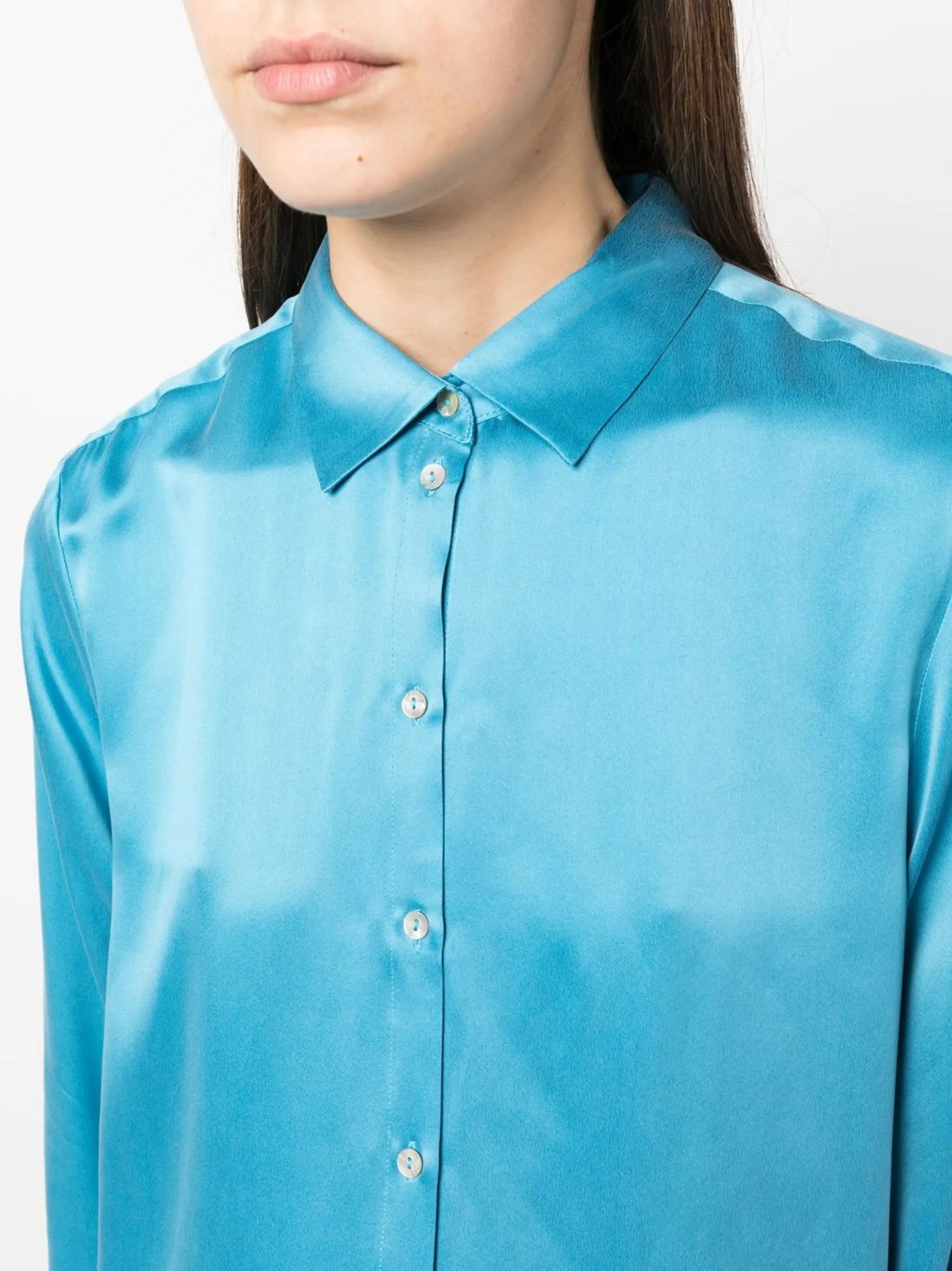London long-sleeve silk shirt