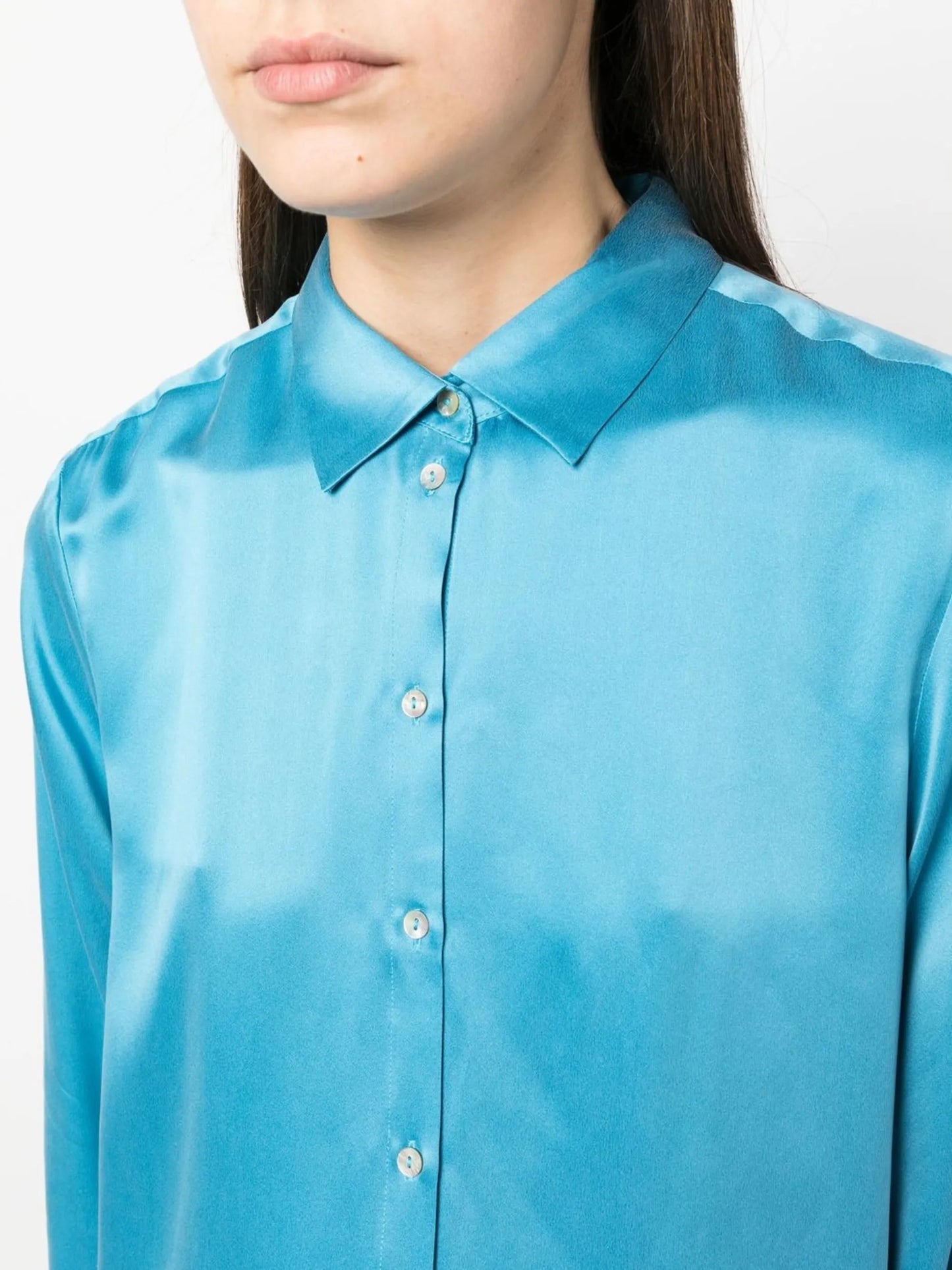 London long-sleeve silk shirt